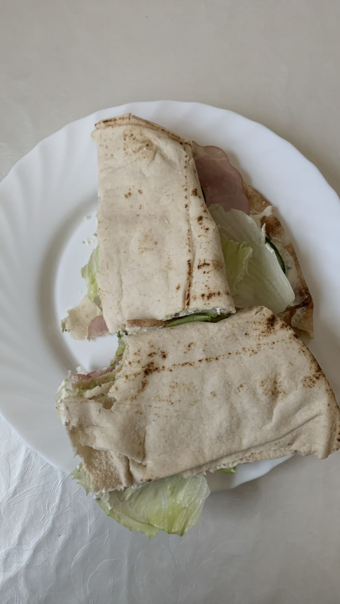 Wrap met ham en sla
