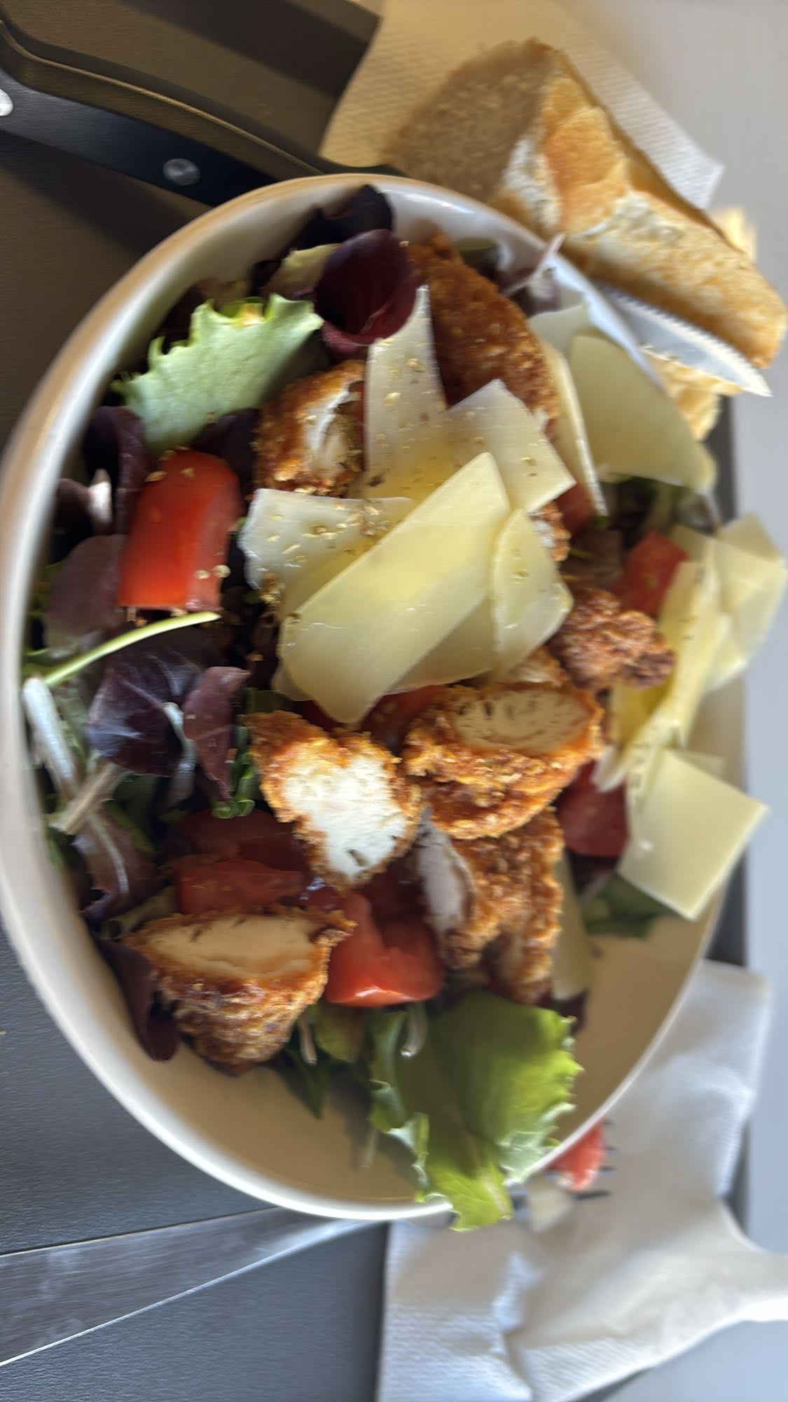 Salade poulet croustillant