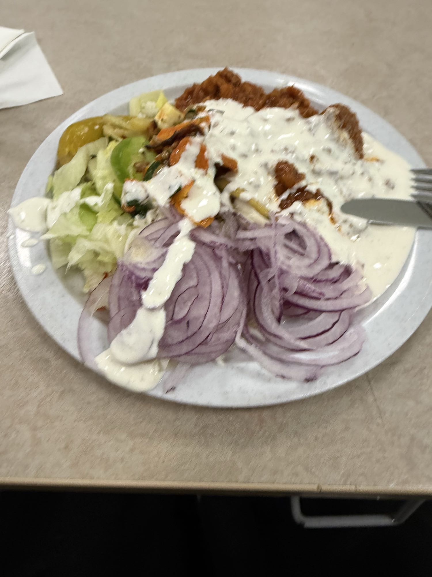 Schnitzel med sallad & sås