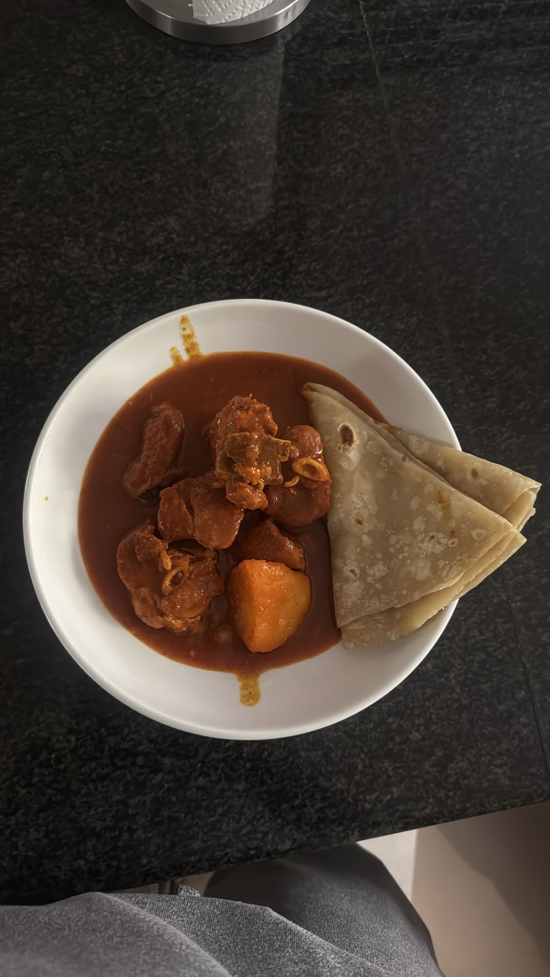 Beef stew with chapati