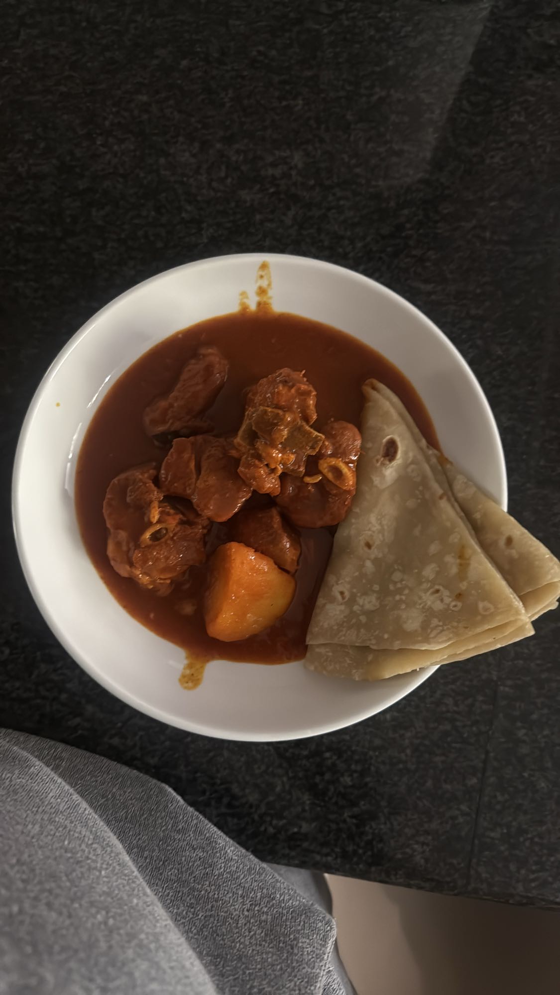 Beef stew with chapati