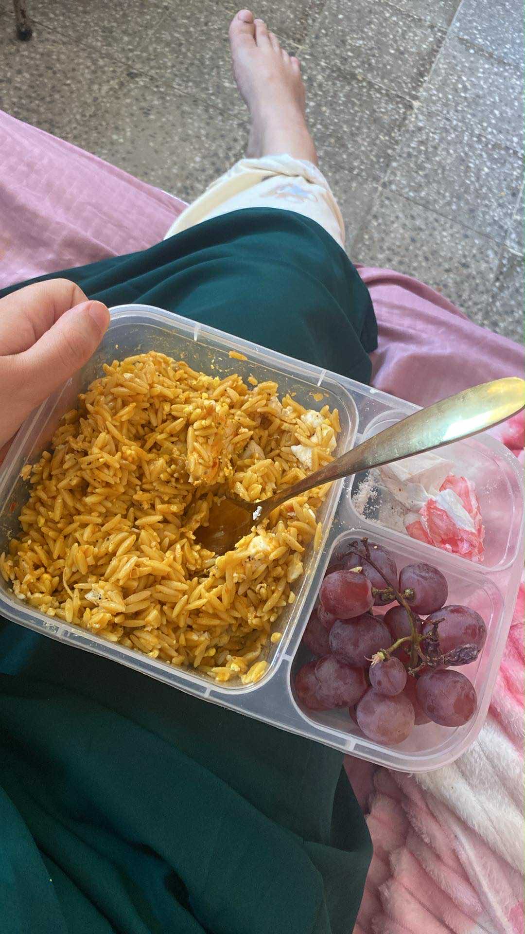 Pâtes au fromage et raisins