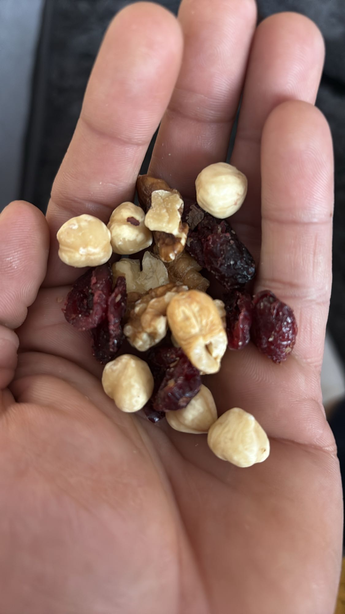 Handje noten en cranberries