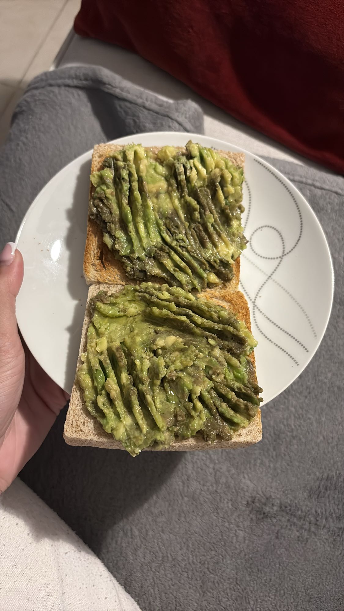 Tartines à l'avocat