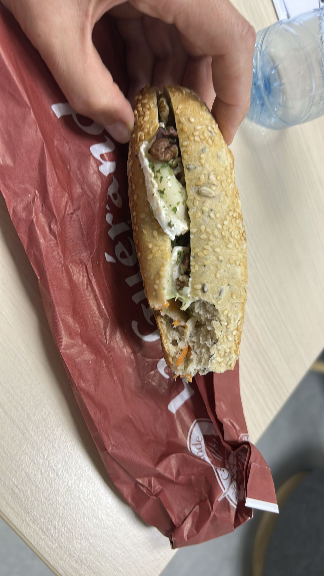 Sandwich au fromage et légumes