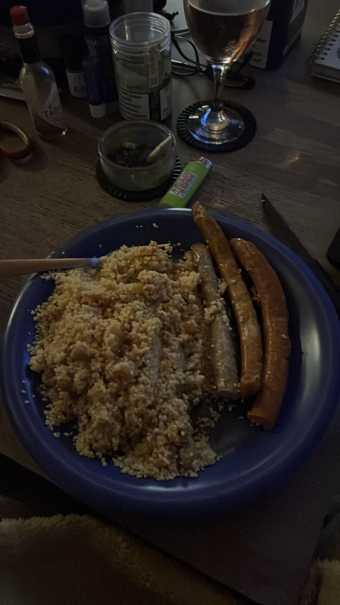 Couscous et saucisses