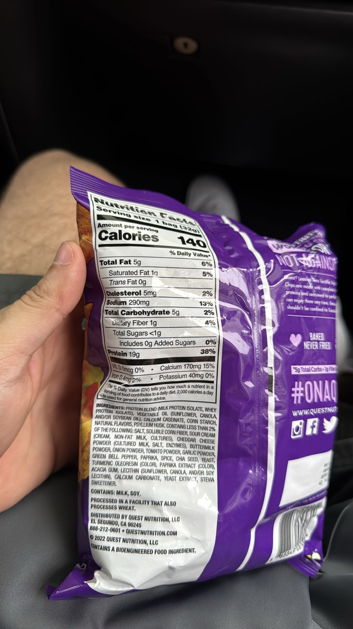 bolsa de chips proteicos