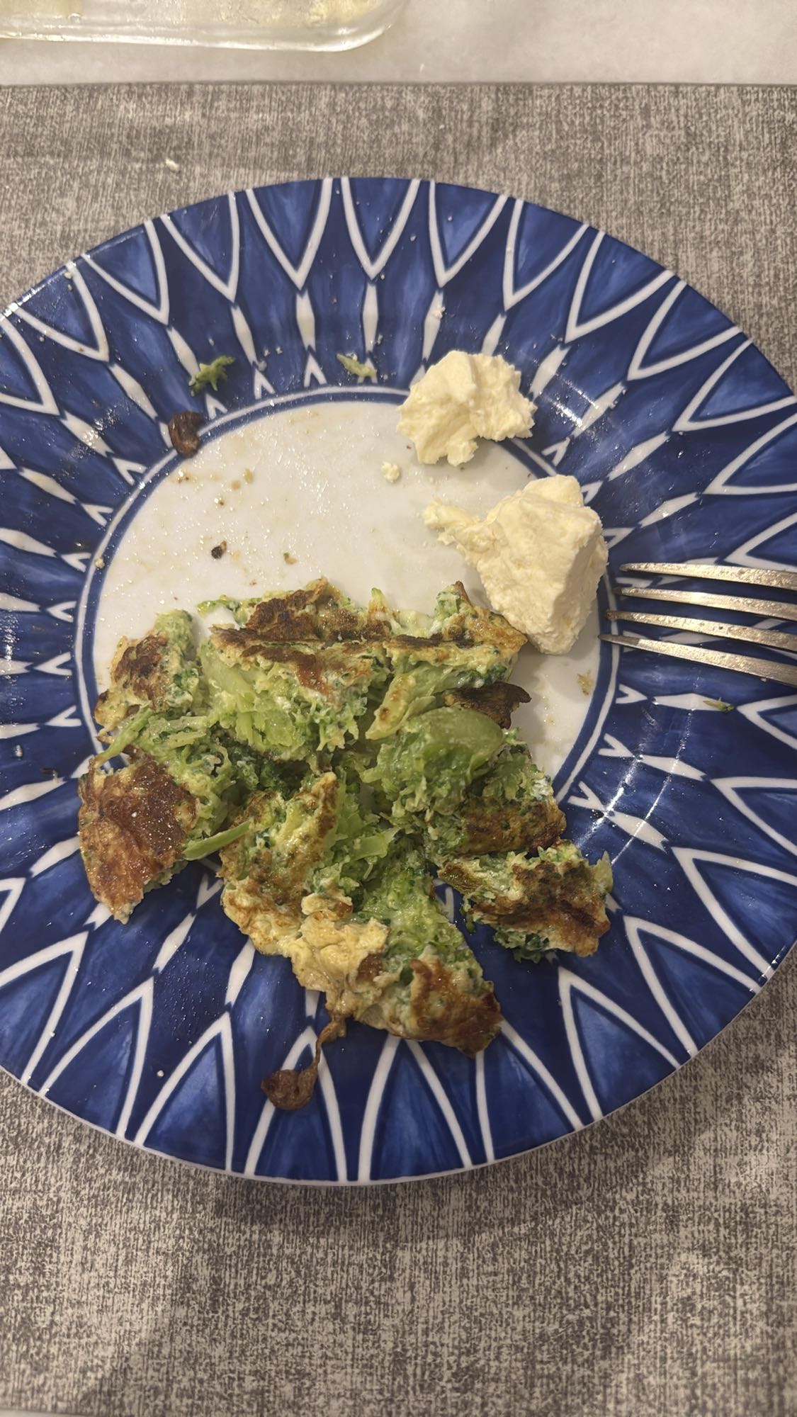 tortilla de brócoli y queso