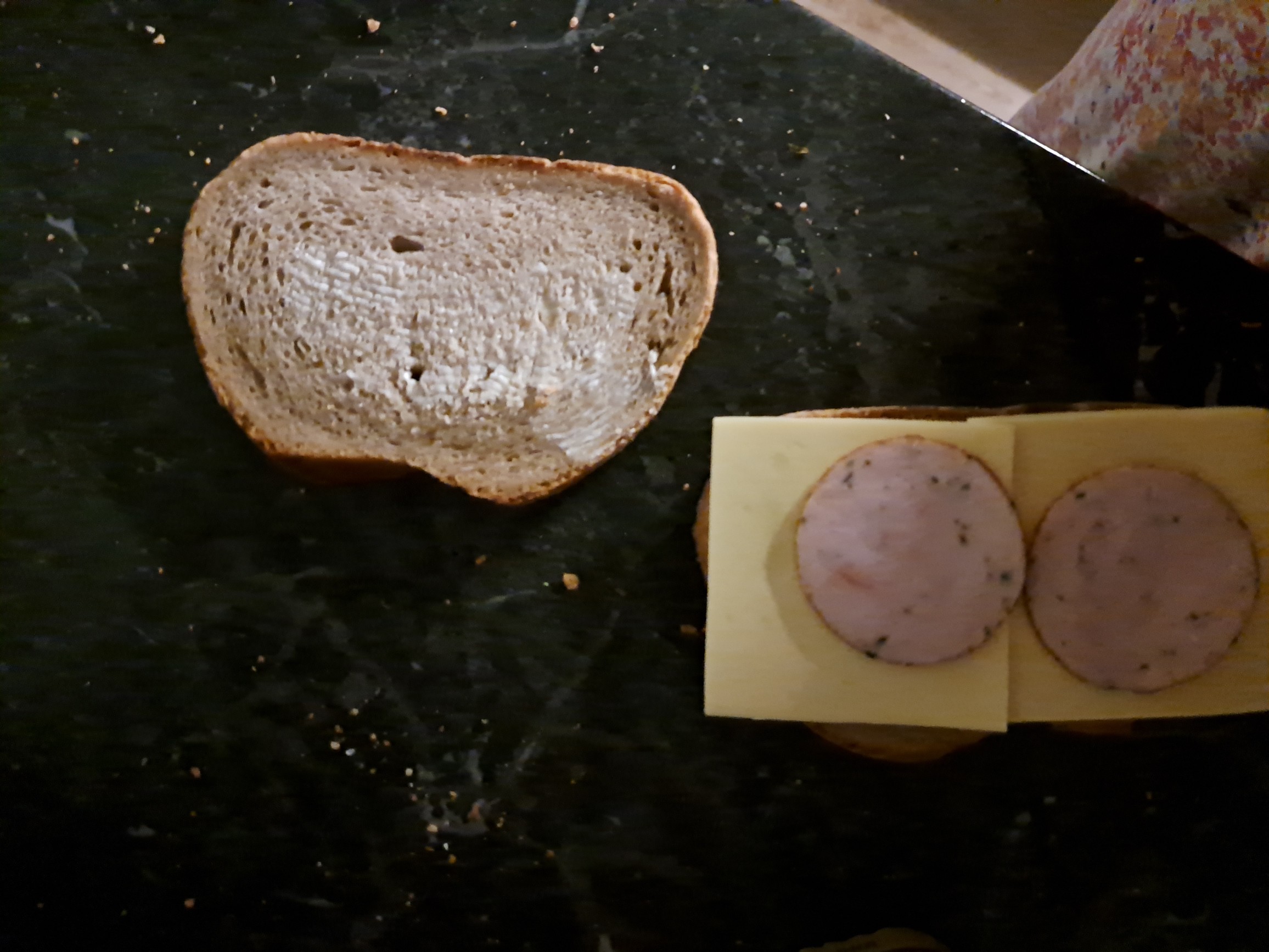 Kaas en worst sandwich