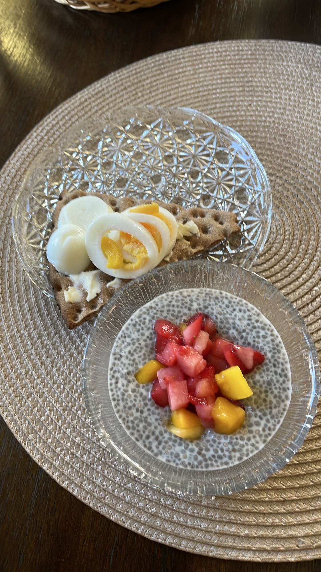 Knäckebröd med ägg & chiapudding