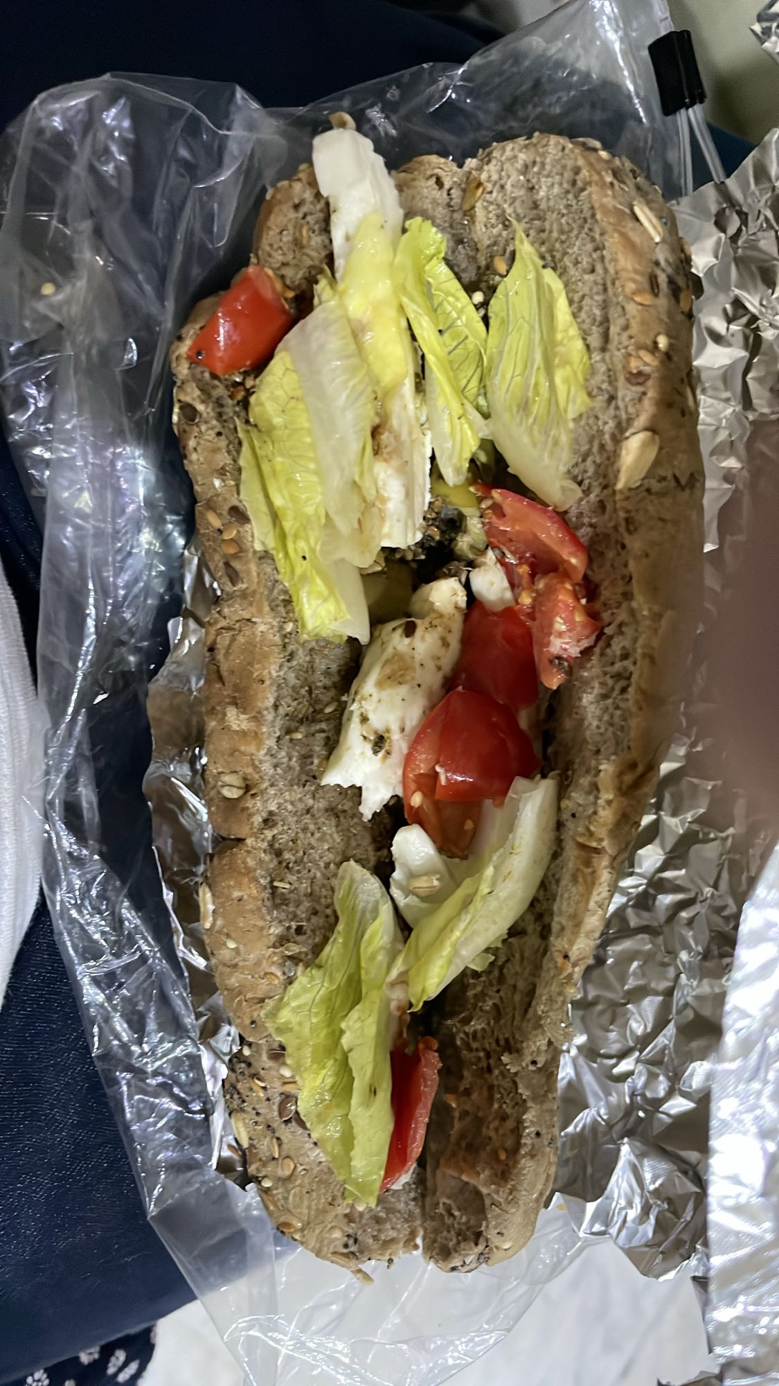 Whole grain veggie sandwich