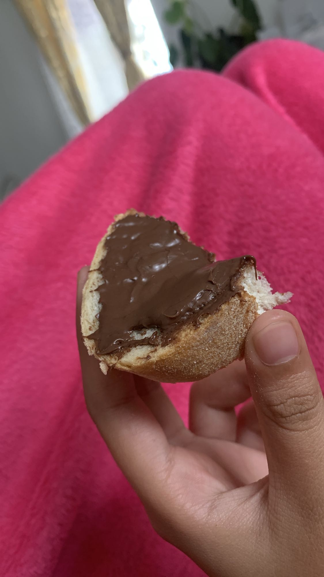 Pâine cu cremă de ciocolată