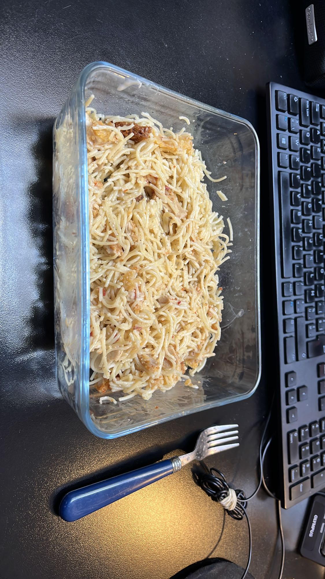 spaghetti crémeux au poulet