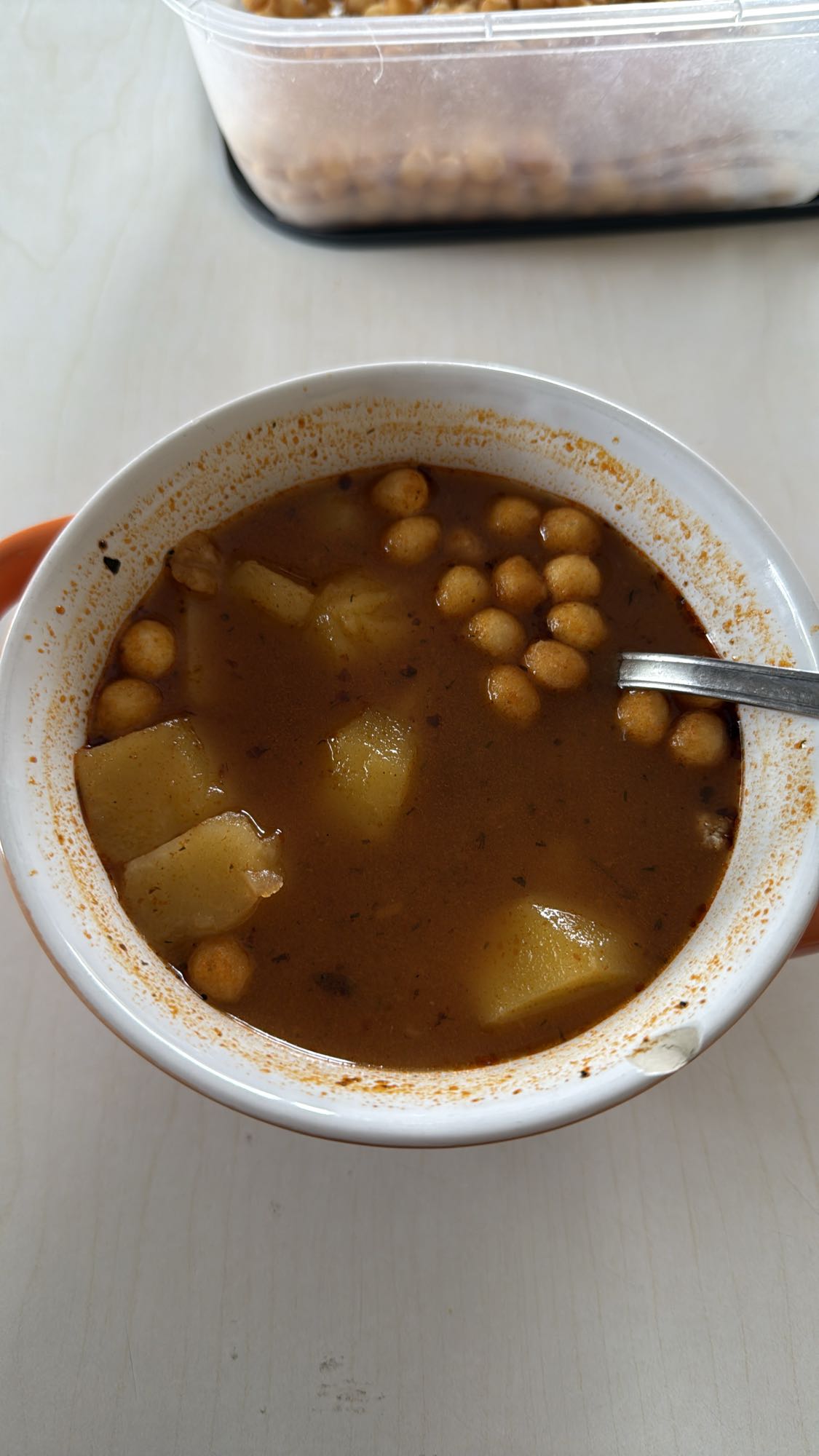 Potato chickpea soup