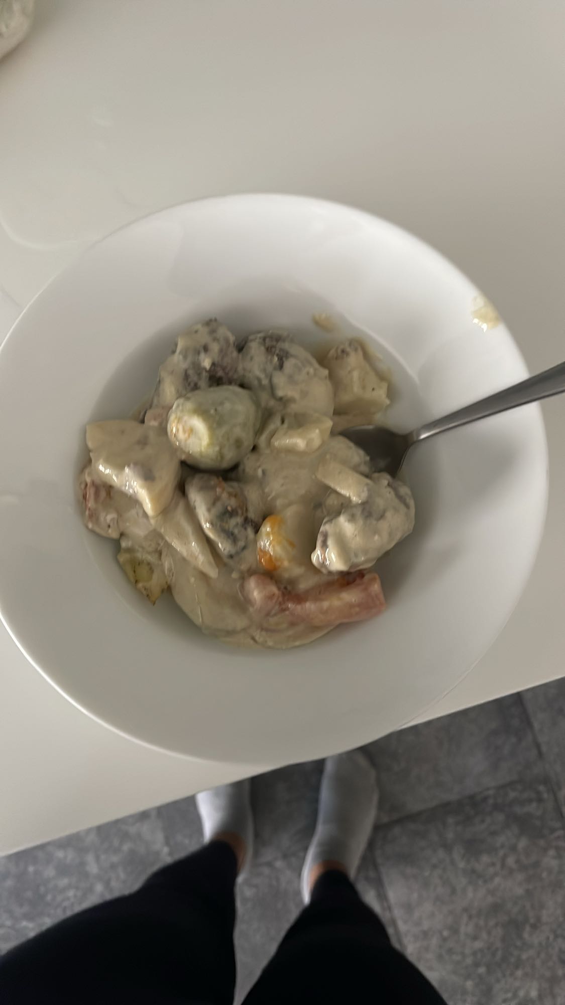 Creamy veggie meat mix