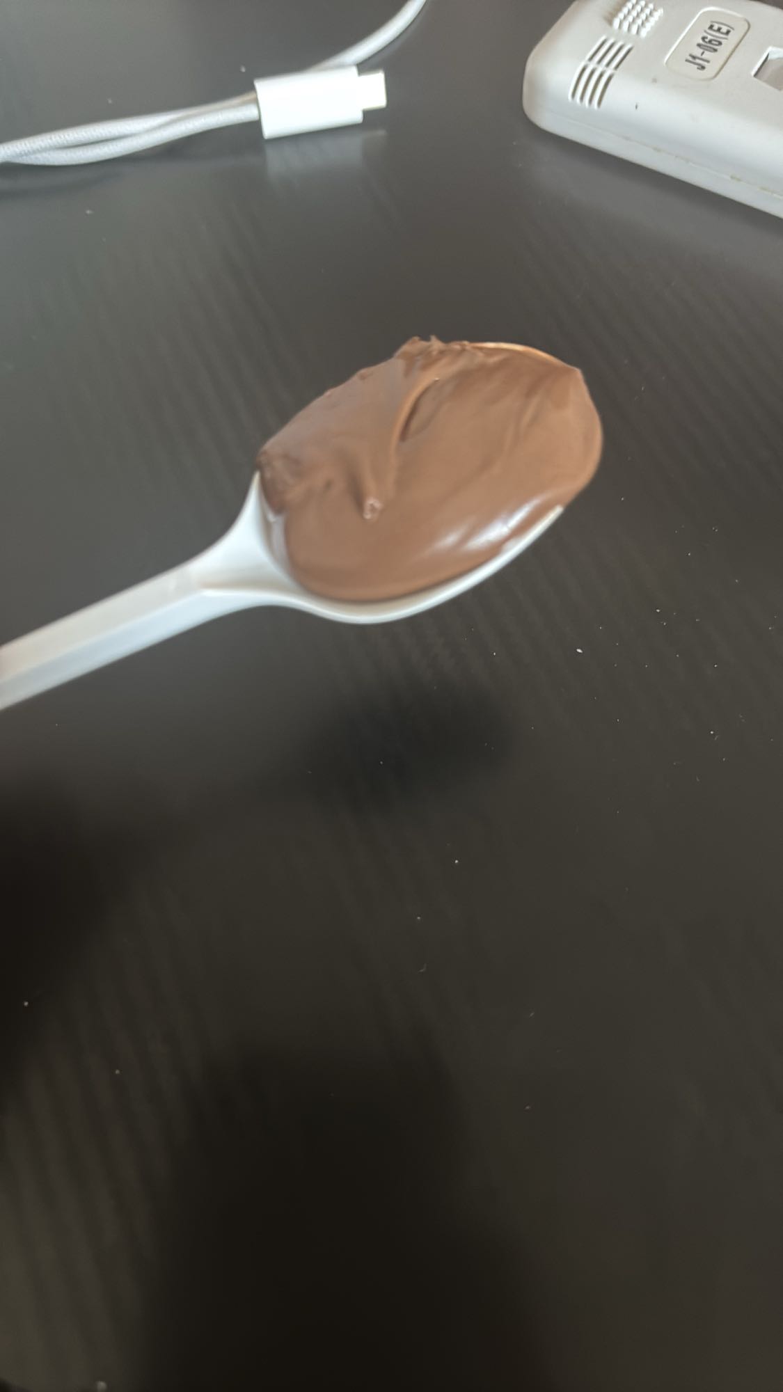 Spoonful of chocolate spread