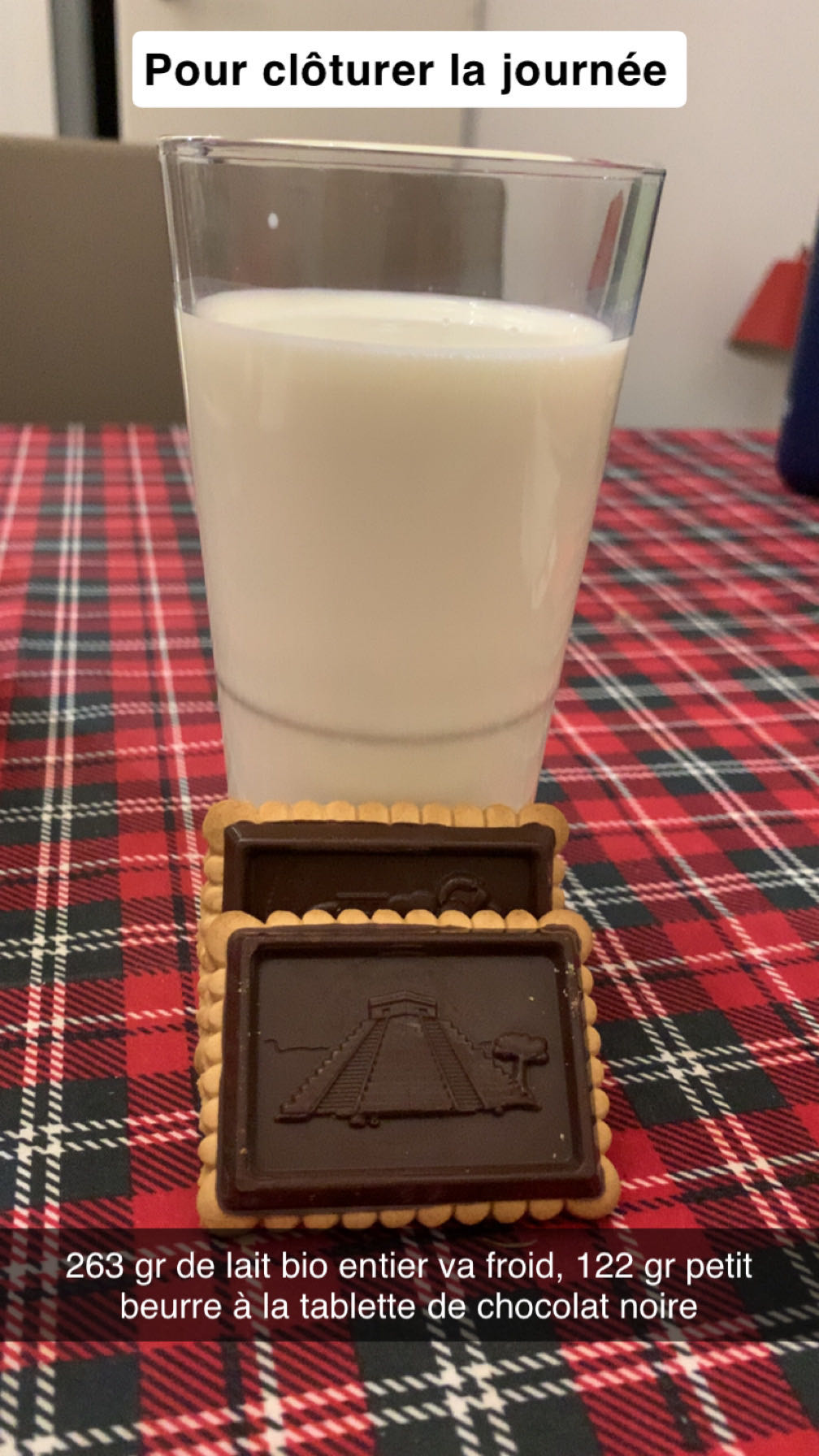 Lait et biscuits chocolat