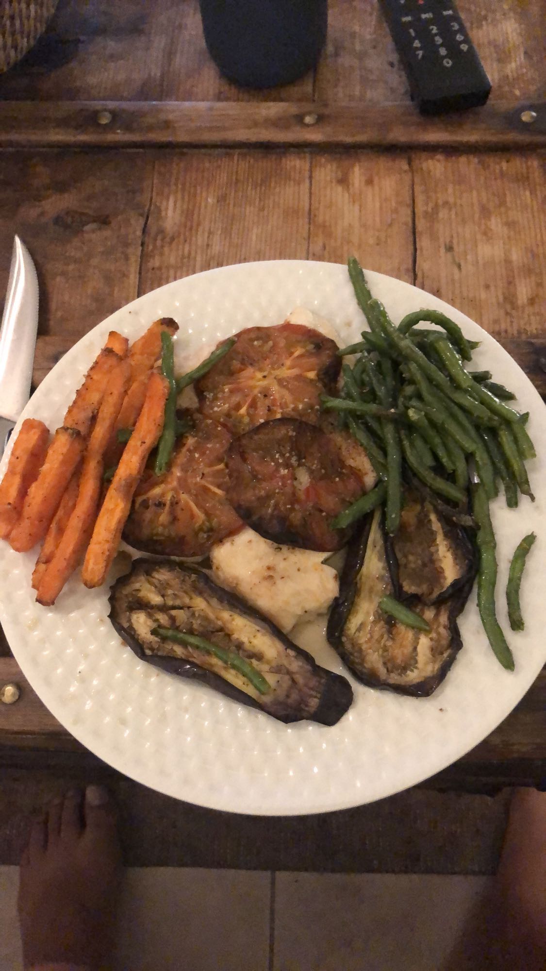 Assiette légumes et poulet