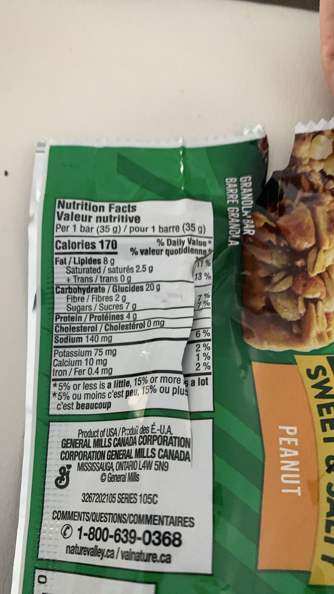 Barre granola arachide