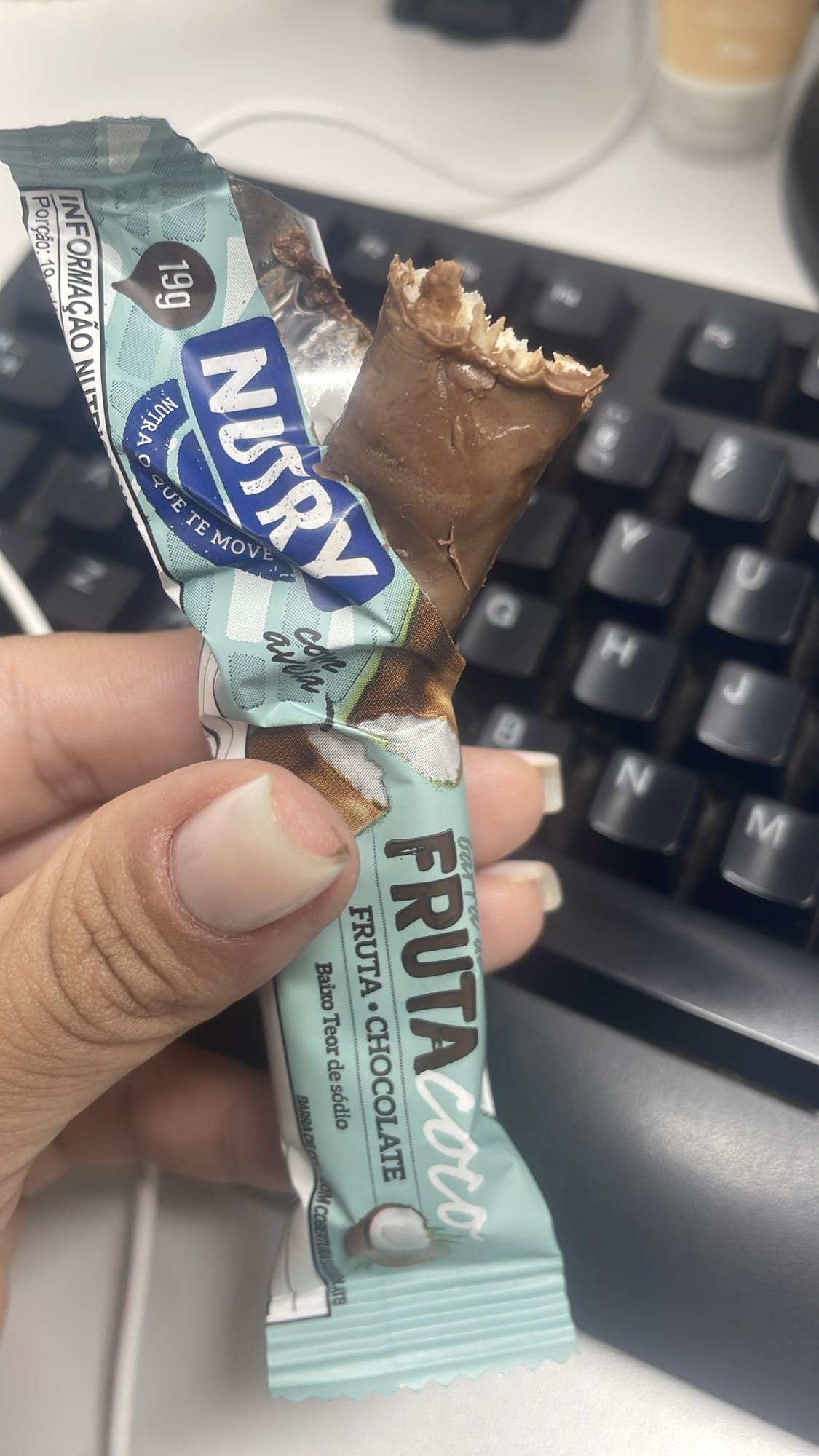 Barra fruta coco chocolate