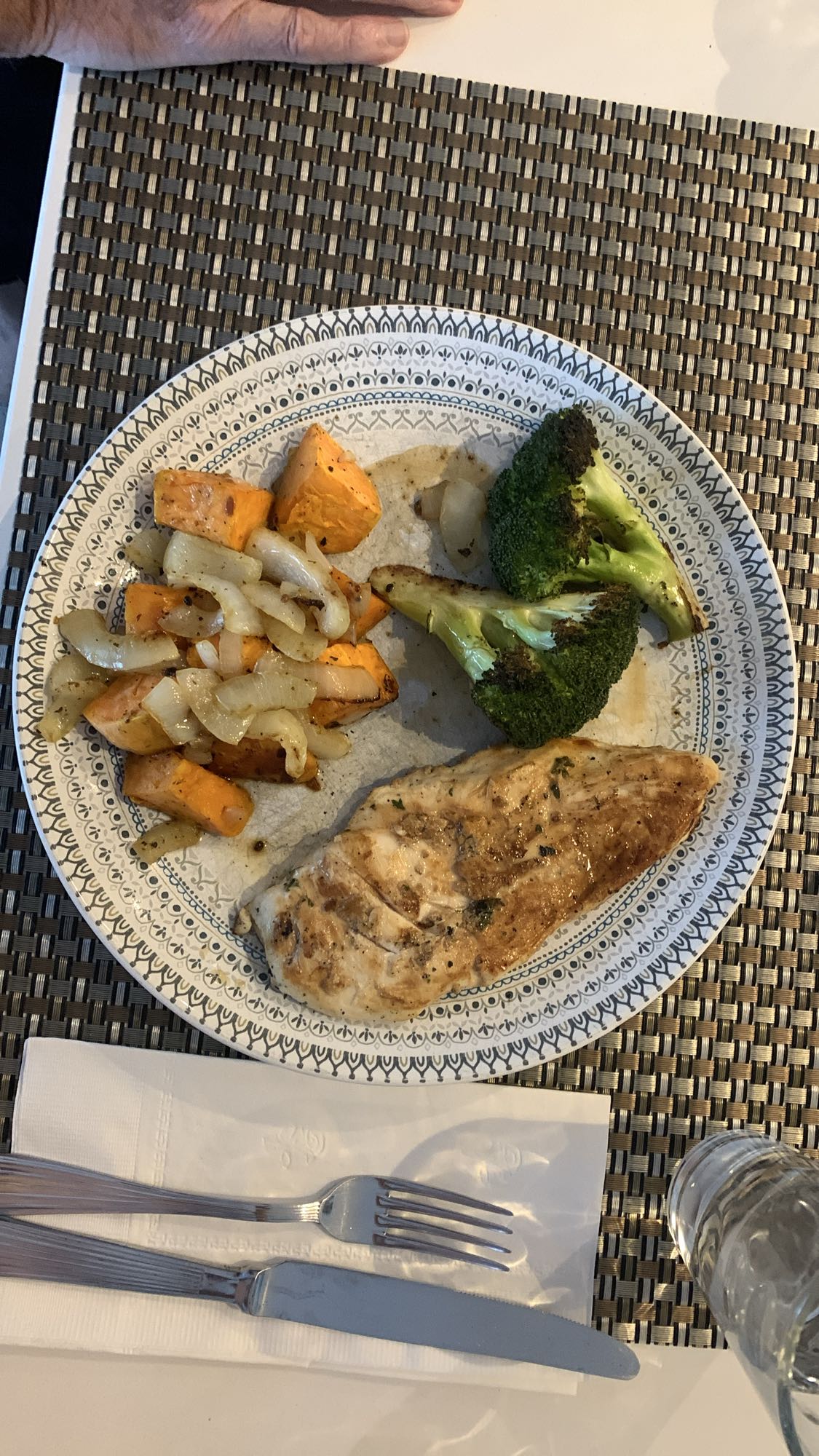 Poulet et légumes rôtis