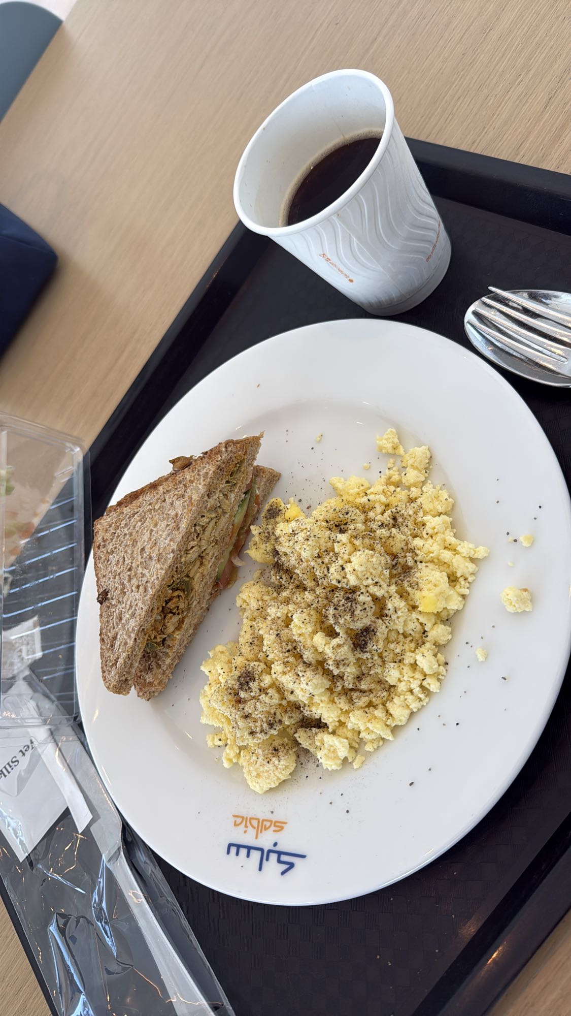 Scrambled Eggs & Sandwich