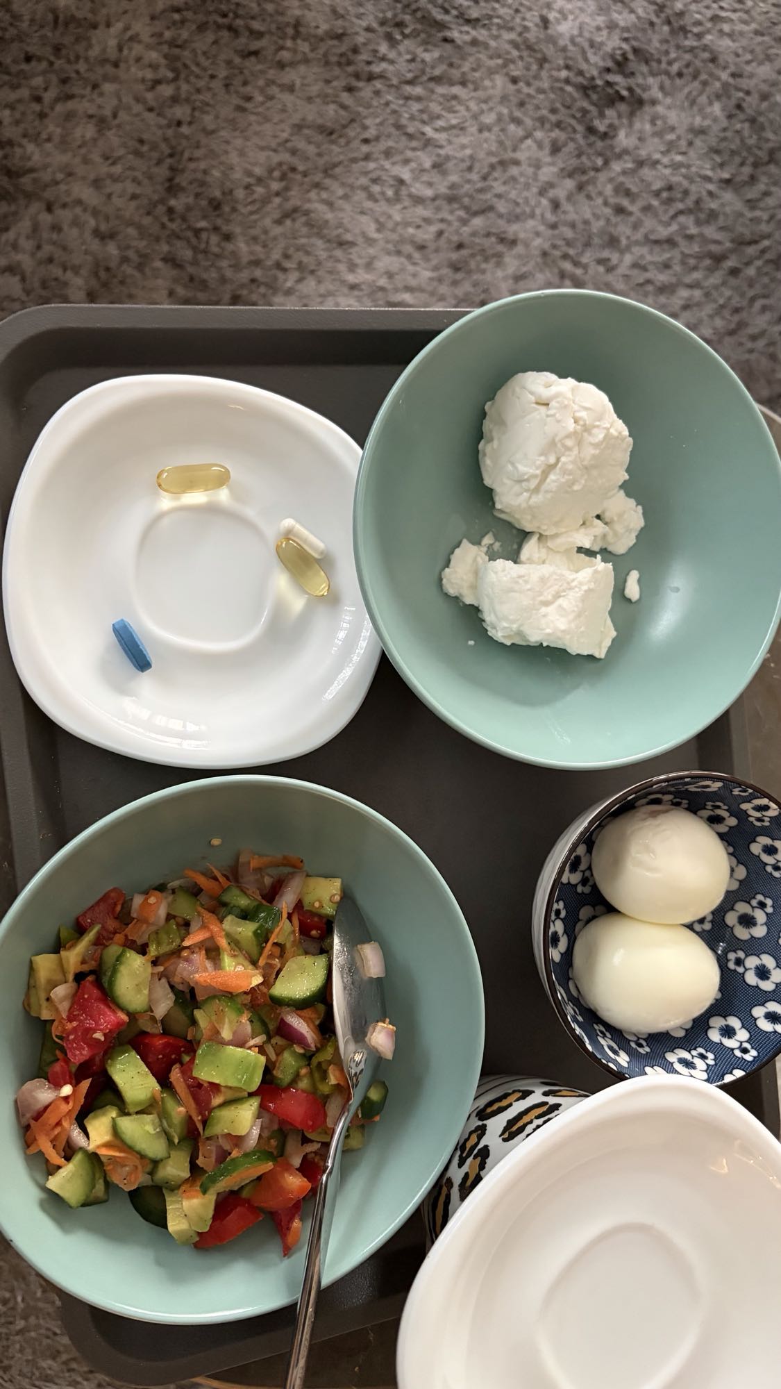 Eggs, cheese & salad