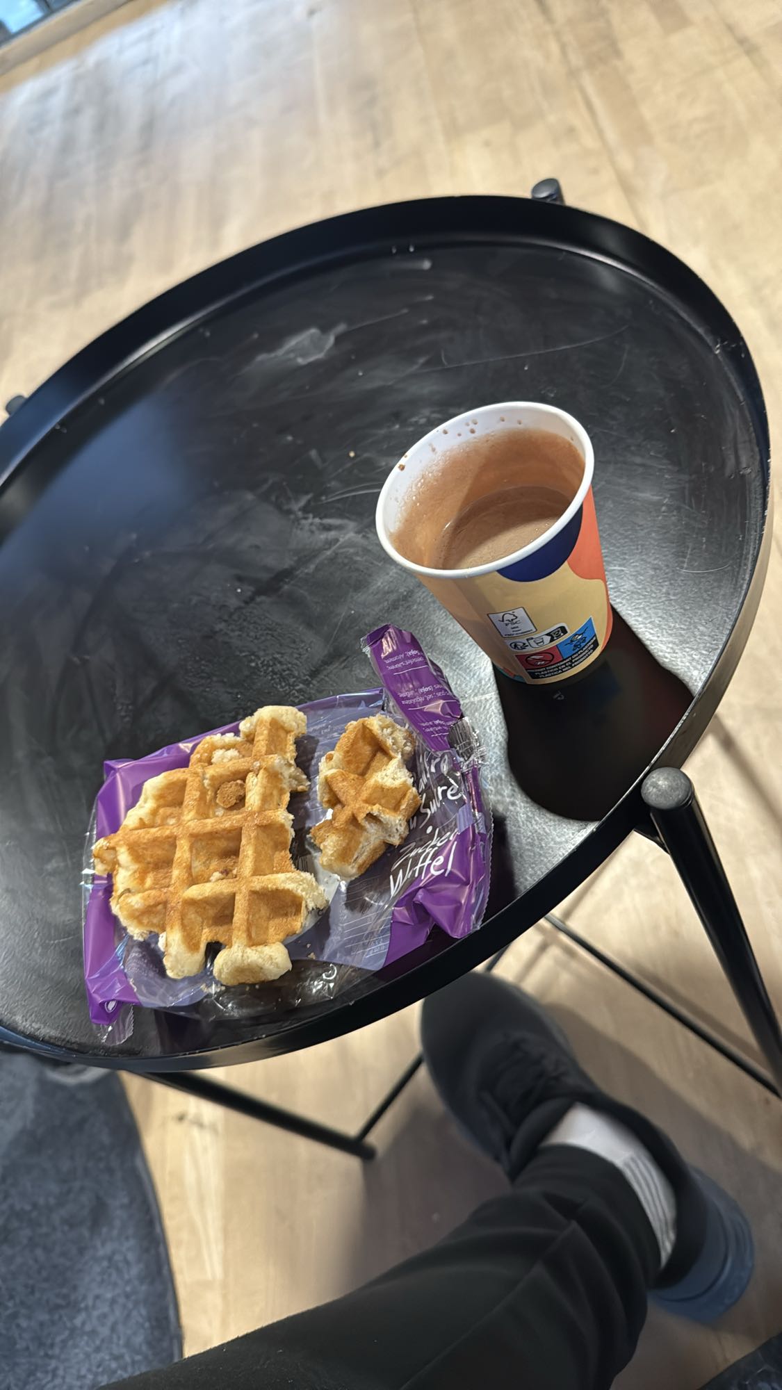 Gaufre et chocolat chaud