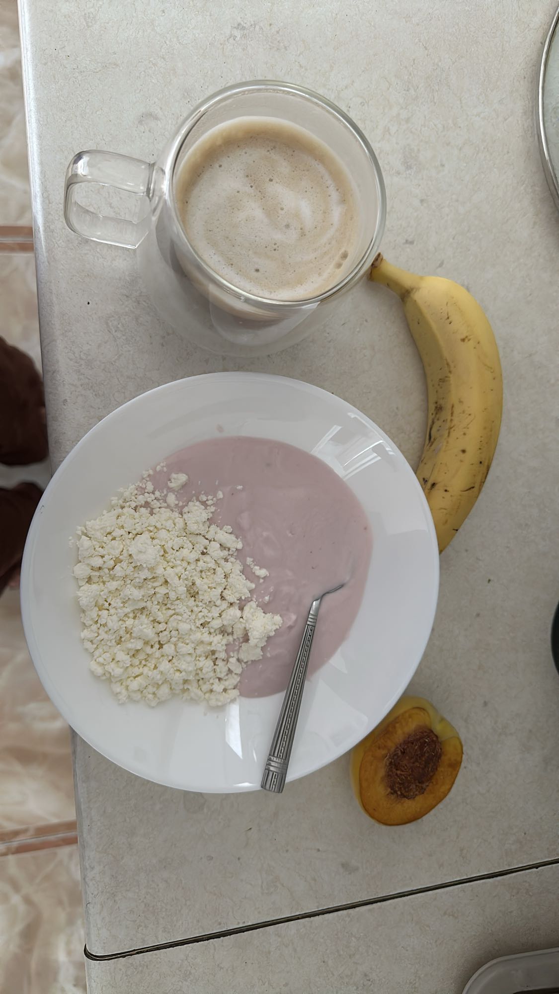 Yogurt, cottage cheese, fruit