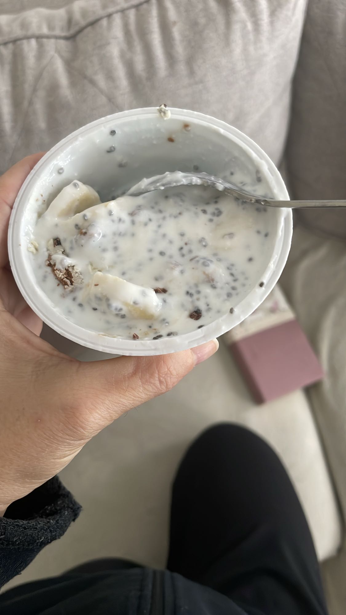 Iaurt cu banane și chia