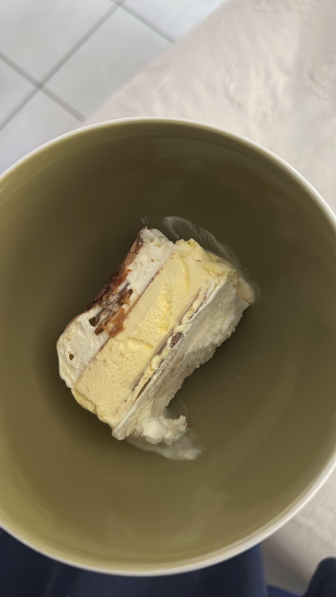 gâteau glacé vanille