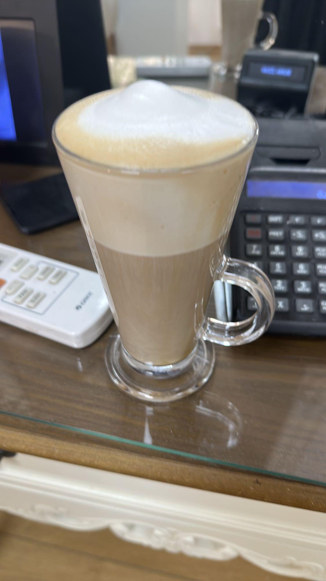 Latte with milk foam