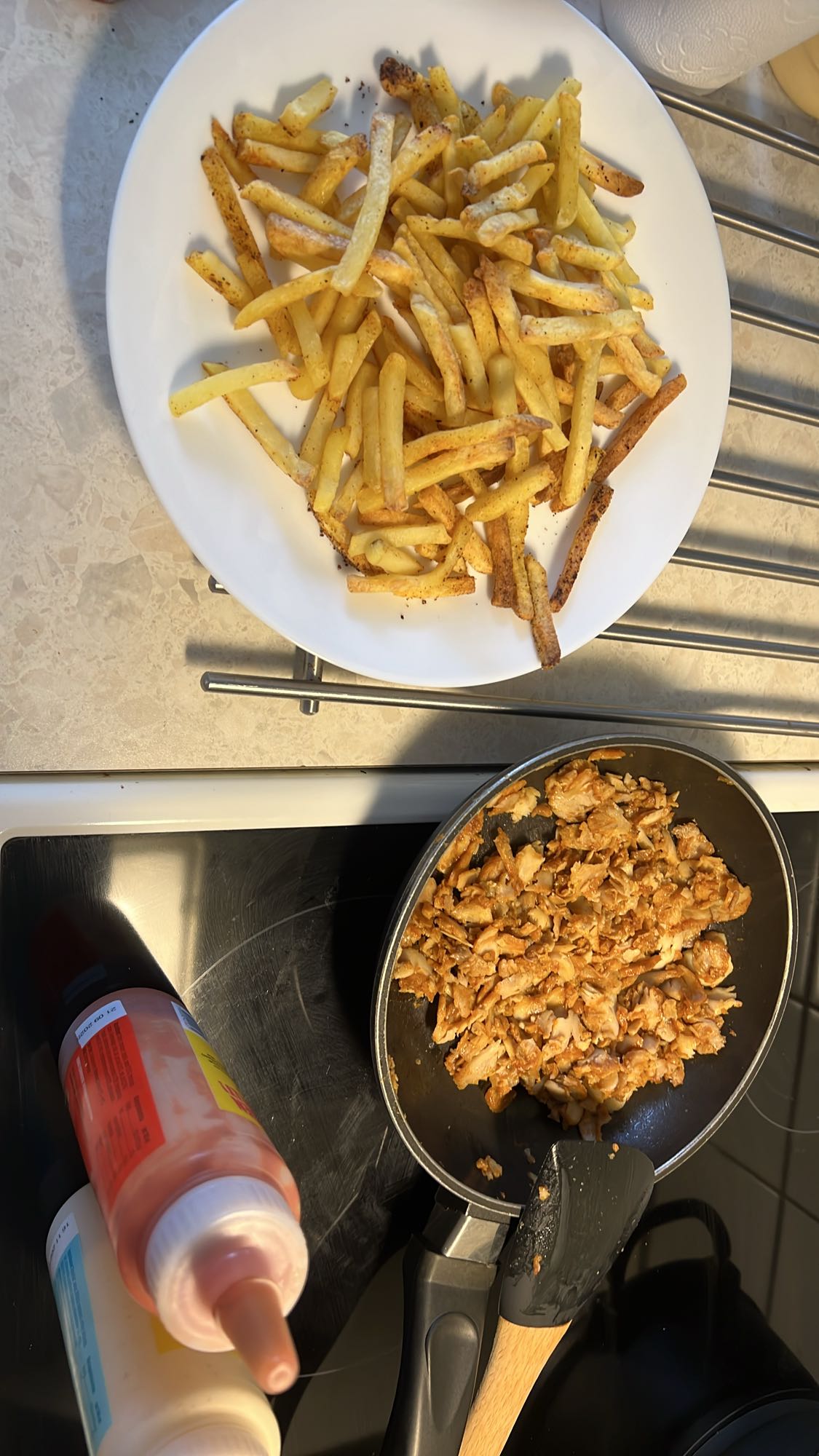 Kycklingkebab med pommes