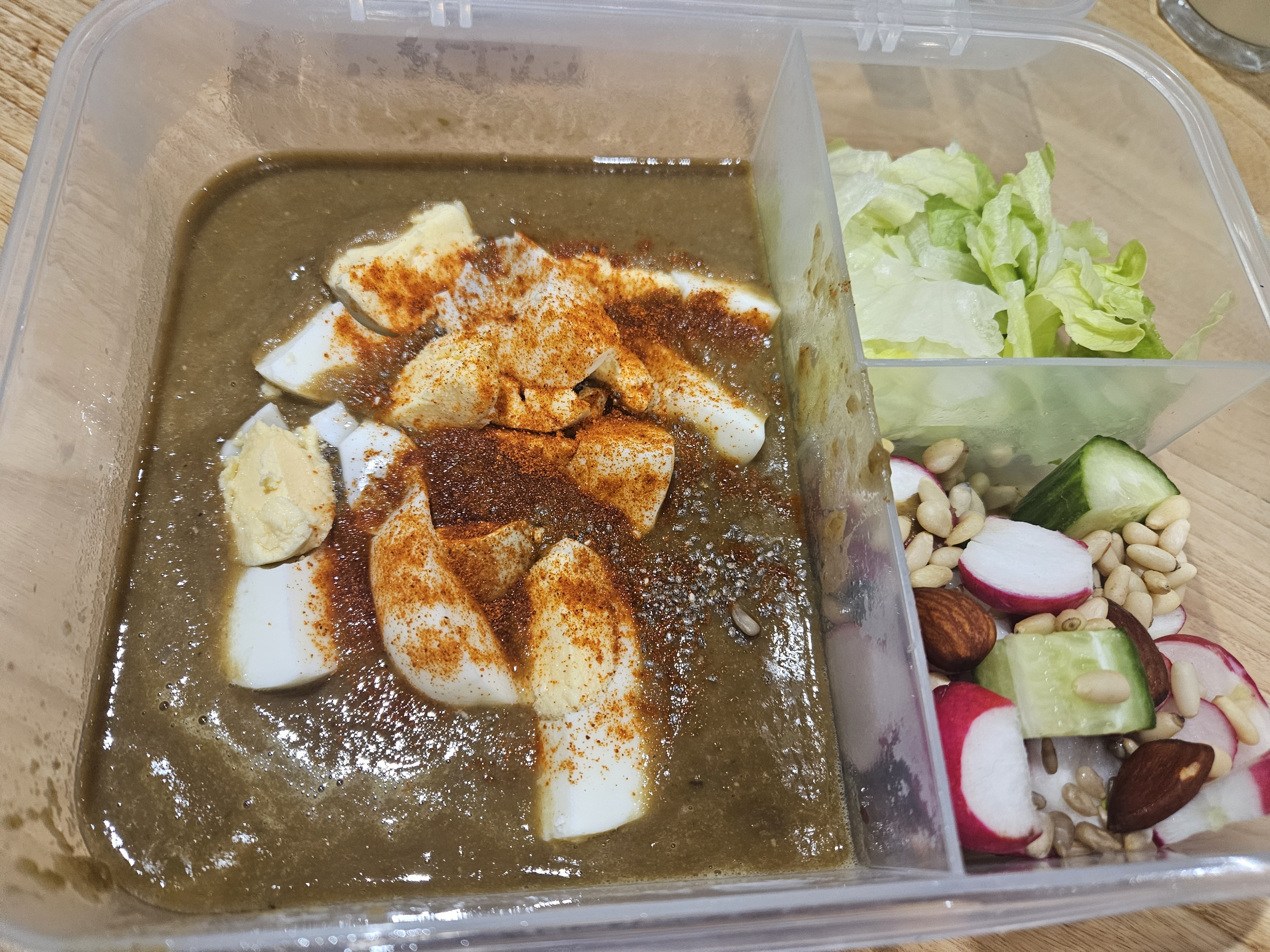 Lentil & Vegetable Soup with Salad