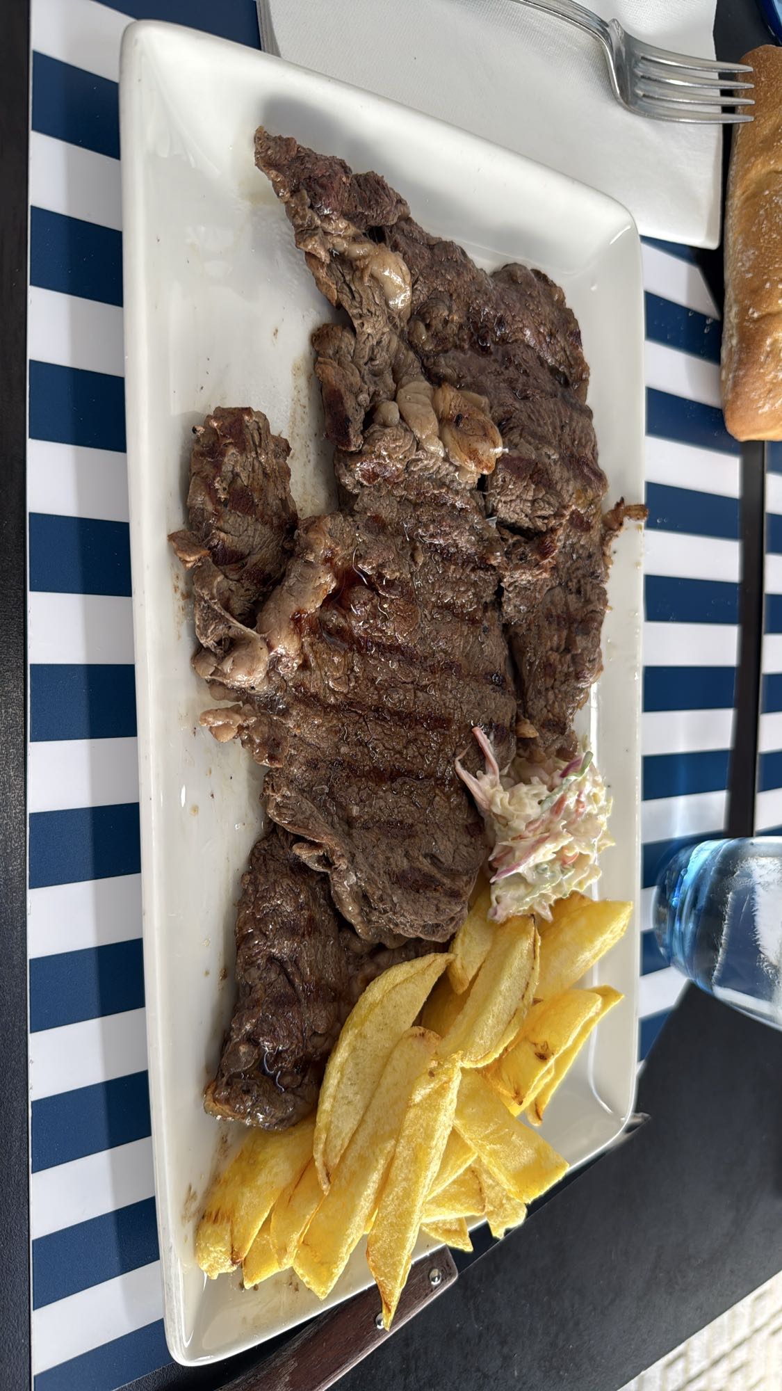 Entrecot con papas fritas