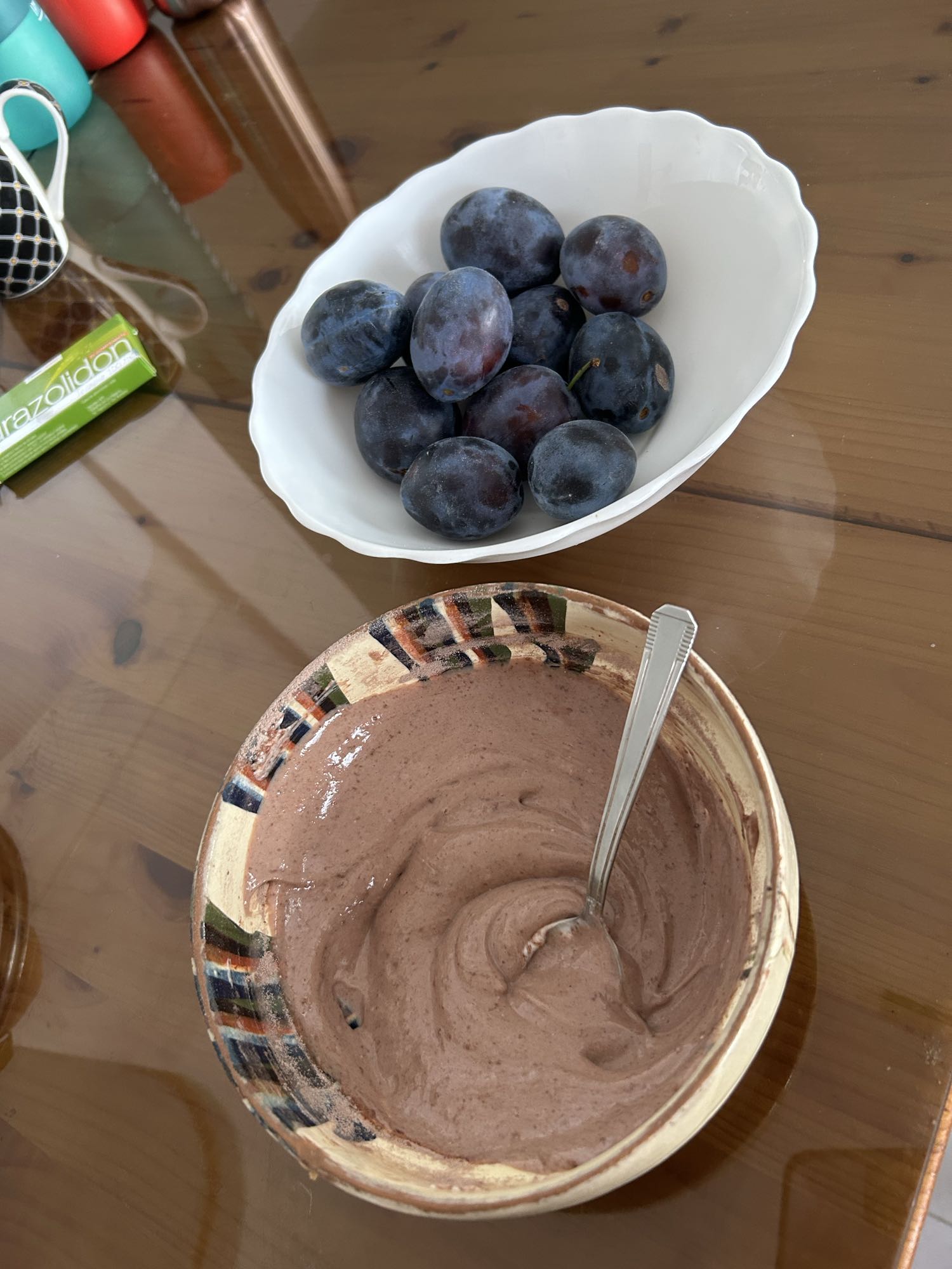 Cină iaurt Zuzu natural cu pudră proteică și prune