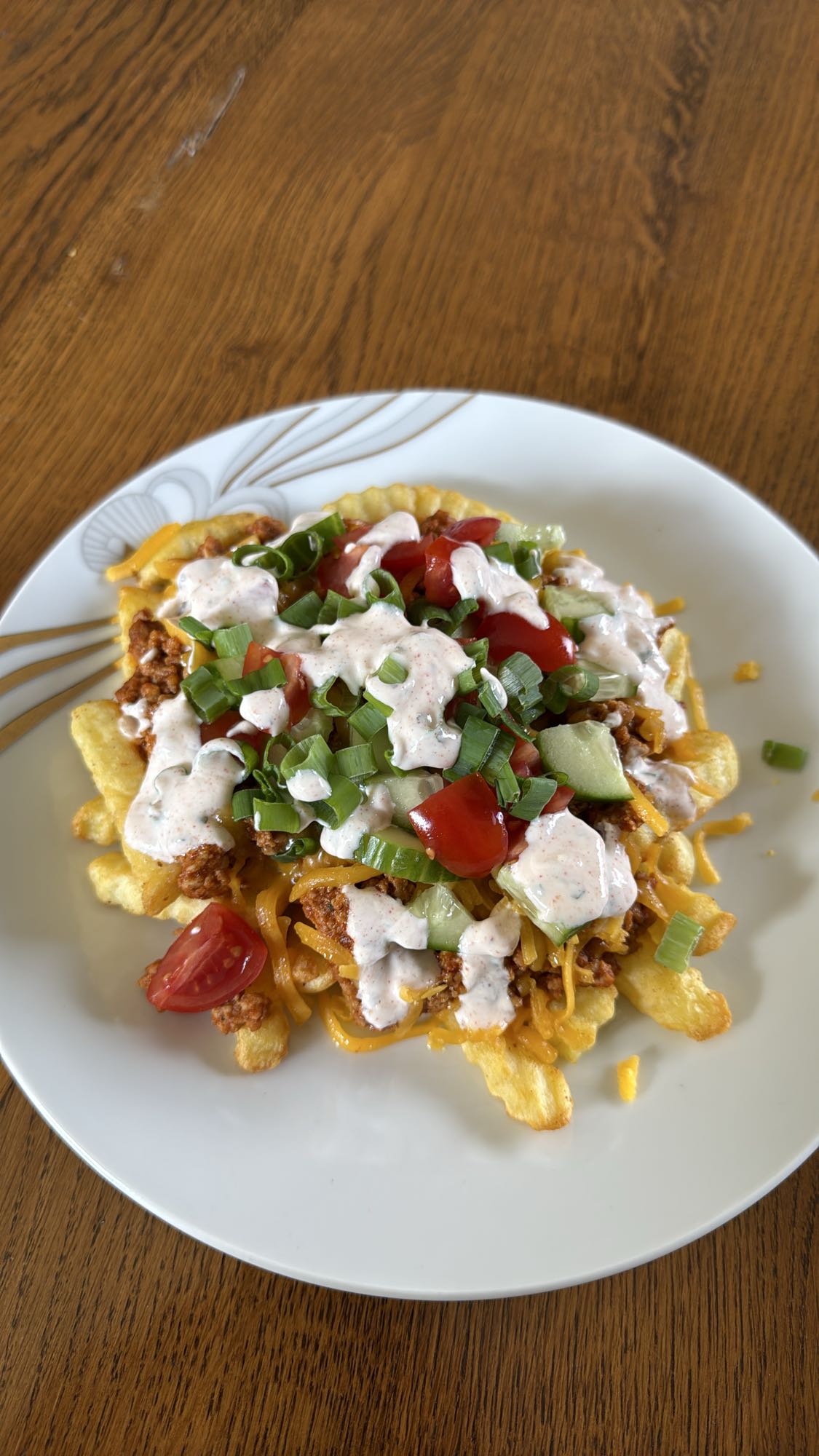 Loaded fries with toppings