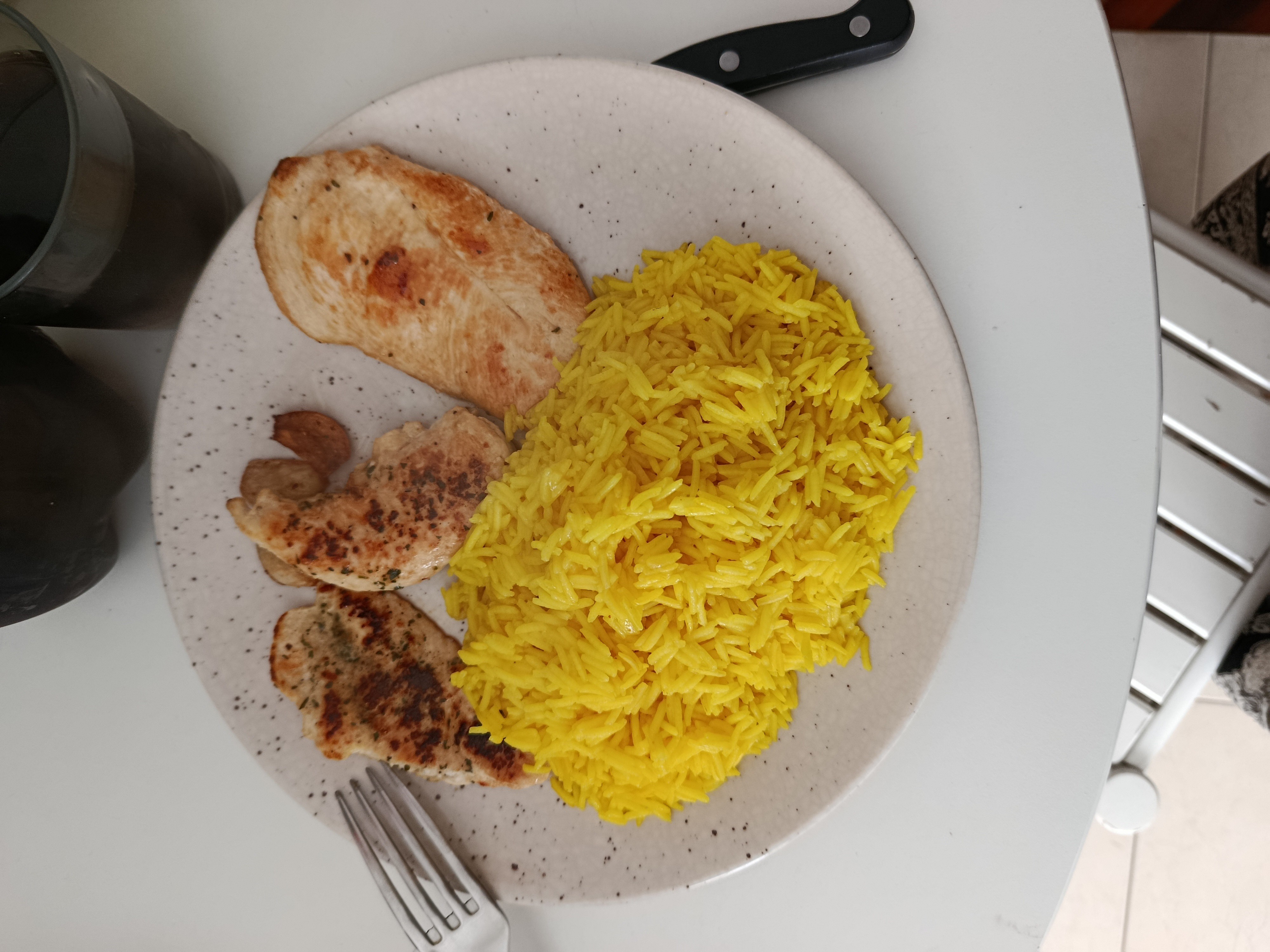 Pollo a la plancha con arroz