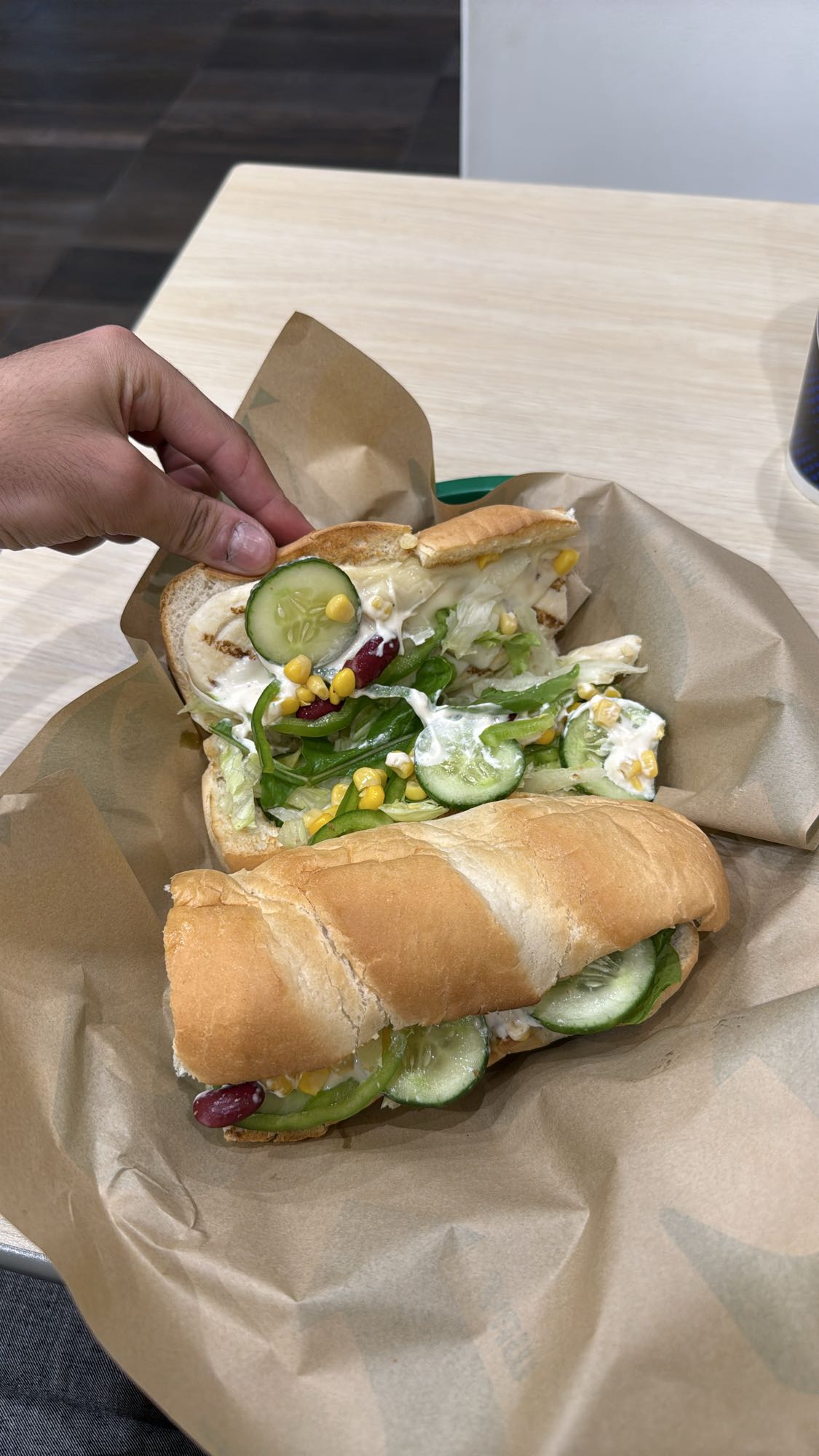 Veggie sub sandwich