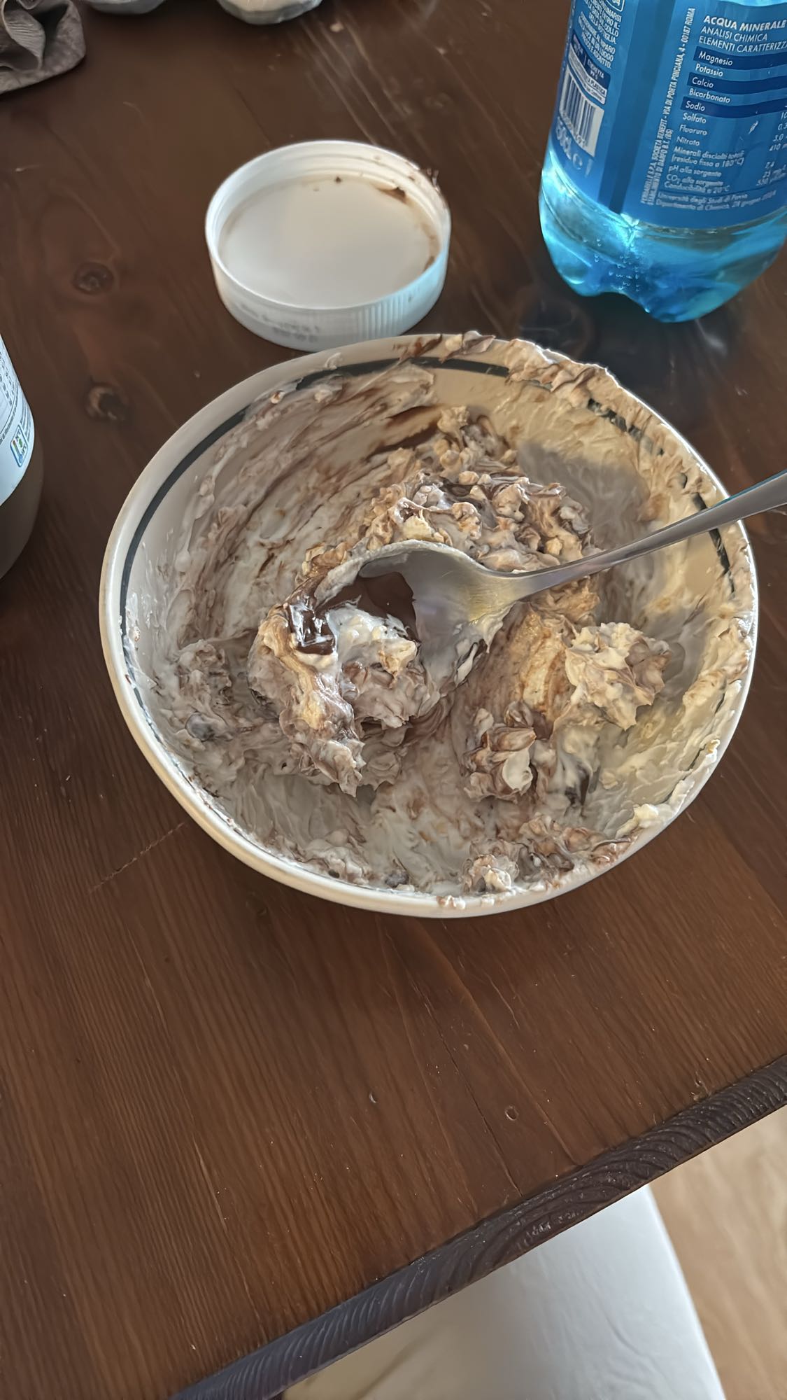 avena con yogur y crema