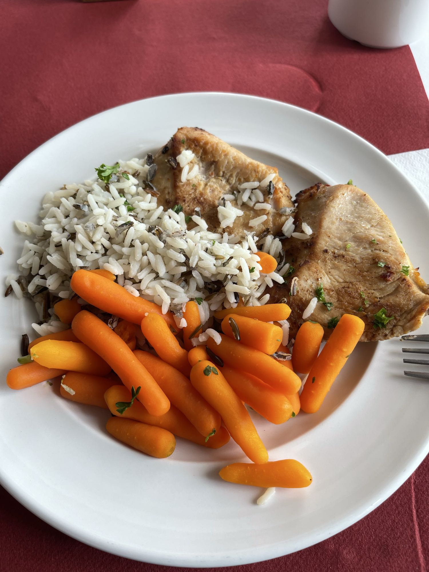 Rijst met kip en wortels