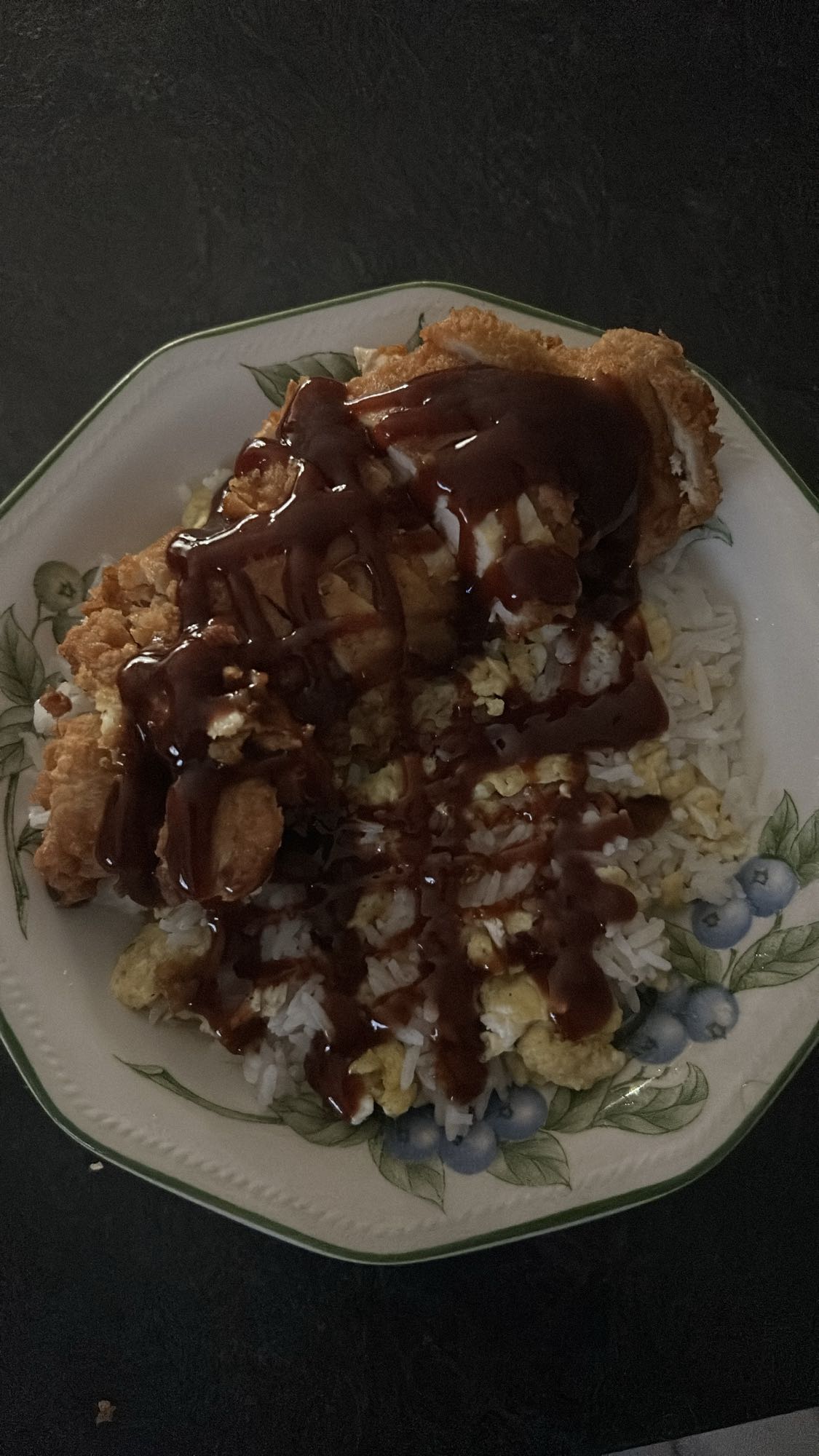 Poulet frit avec riz