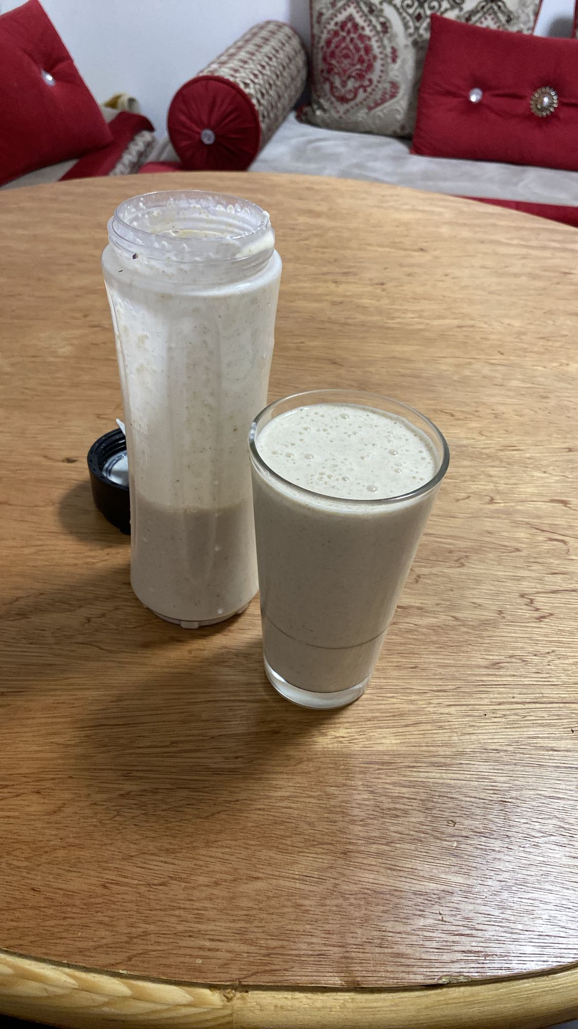 batido de plátano y avena