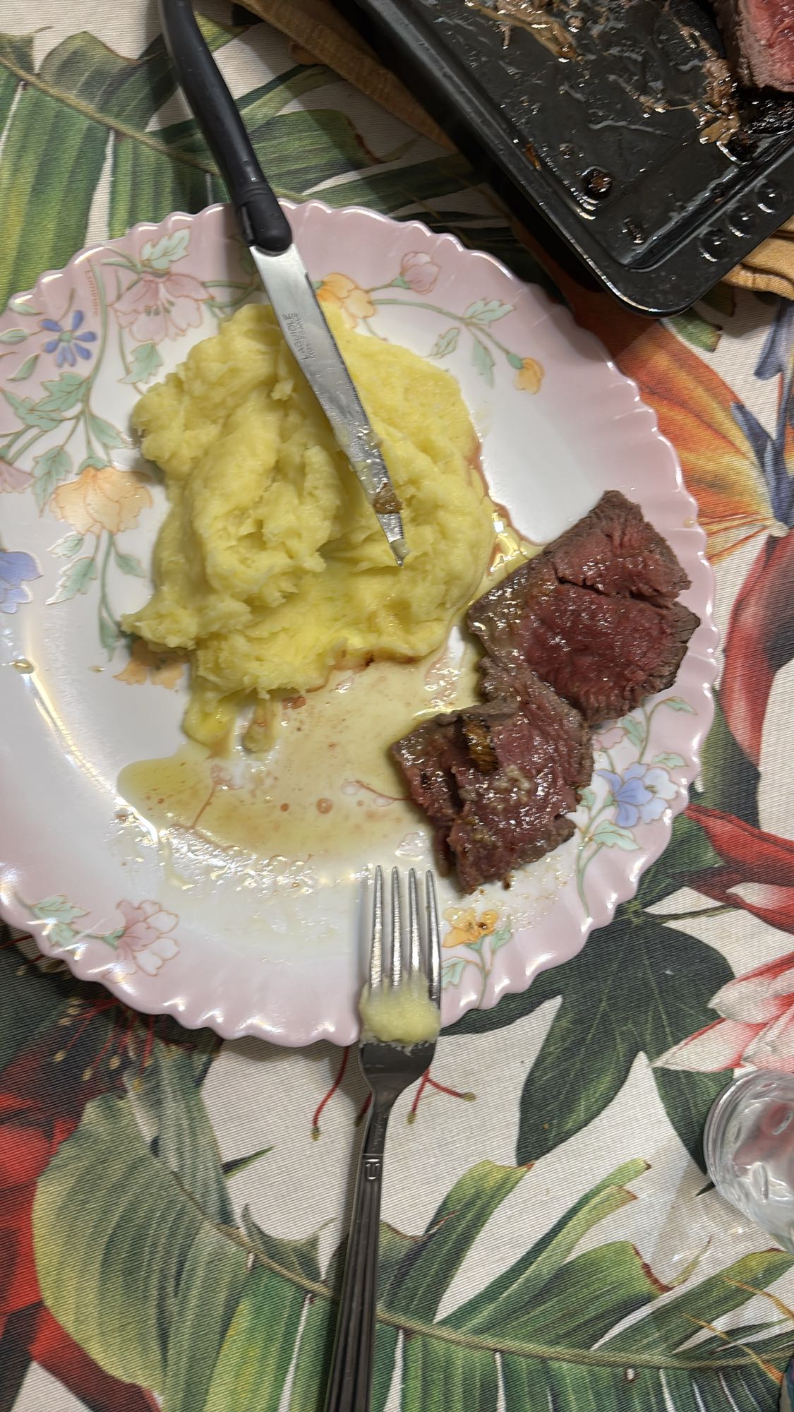 Purée et steak