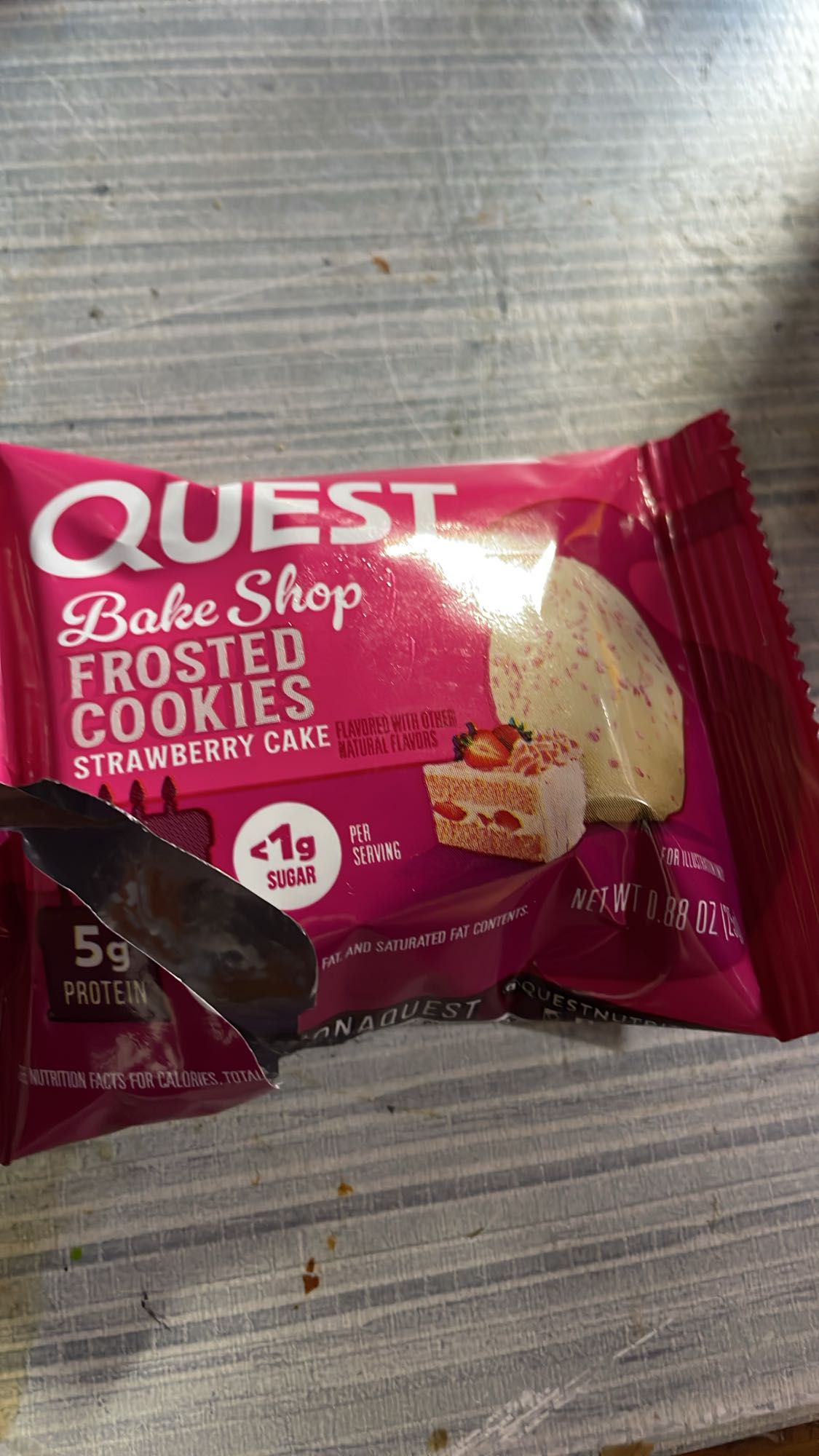 Galleta fresa Quest