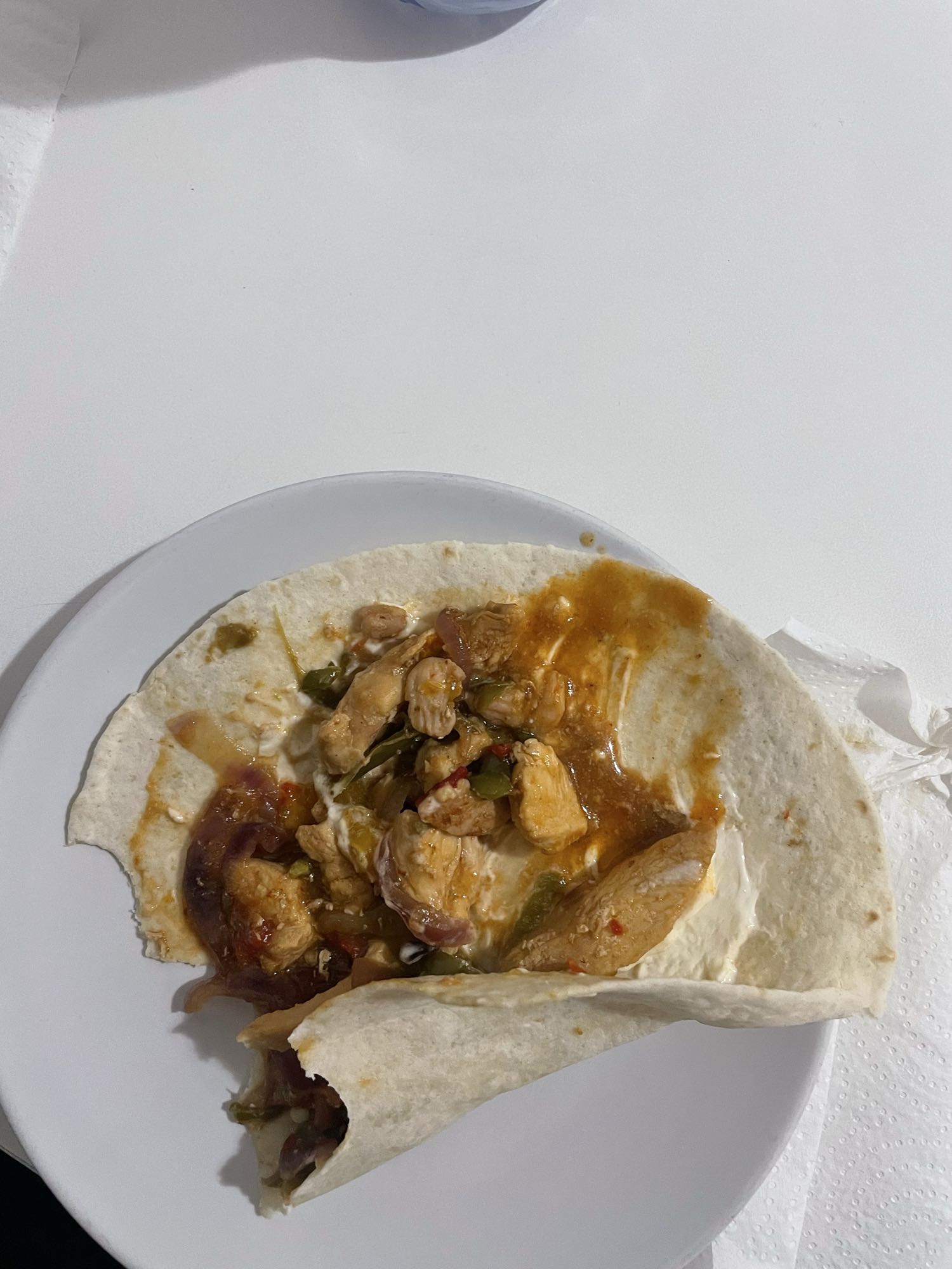 Wrap de pollo y verduras