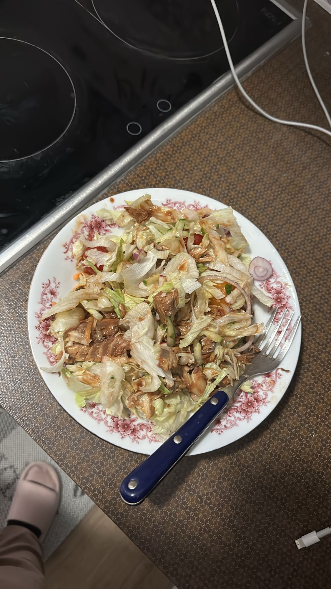 Kip salade met dressing