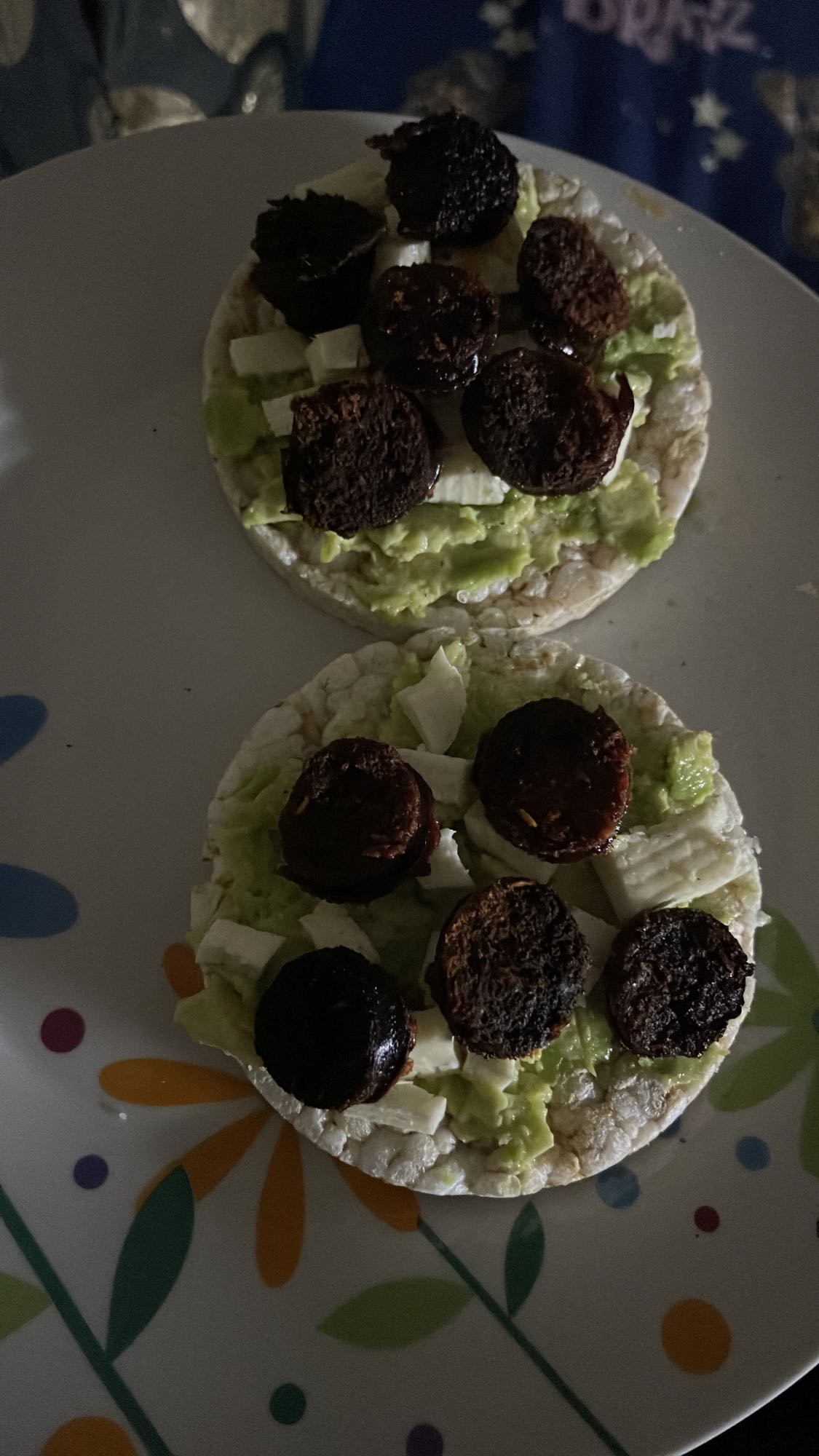 Rice cakes with toppings