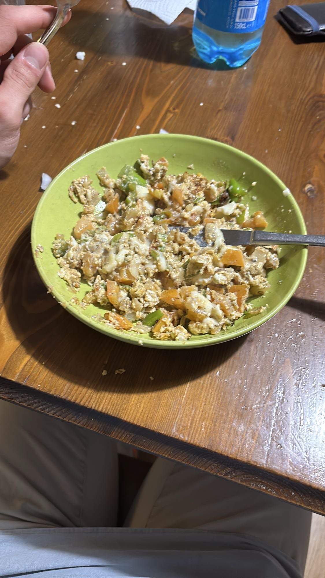 revuelto de verduras y huevo