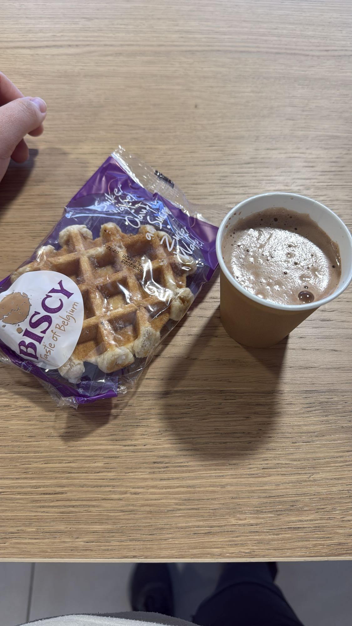 Gaufre et chocolat chaud